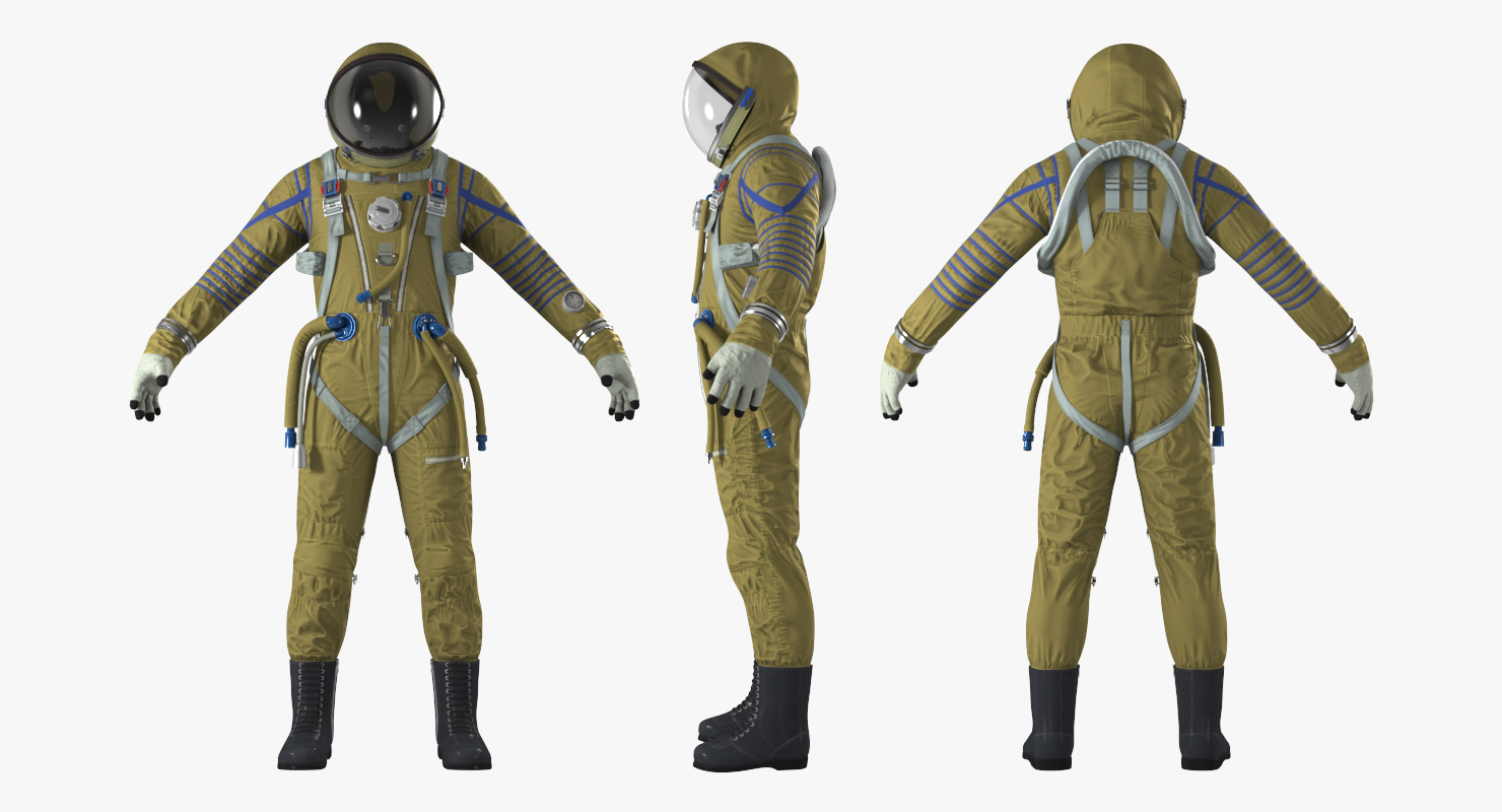 Strizh Space Suit Rigged 3D model