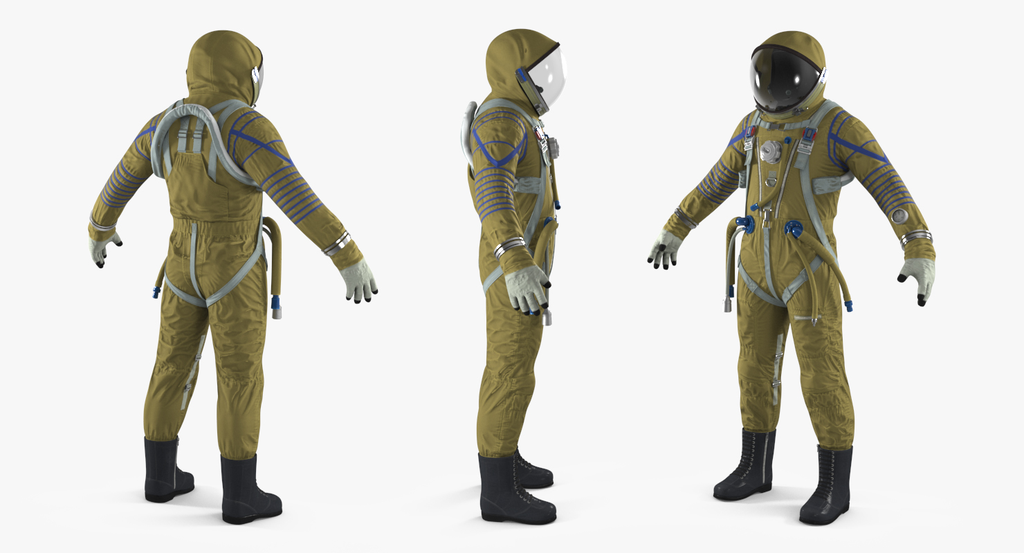 Strizh Space Suit Rigged 3D model