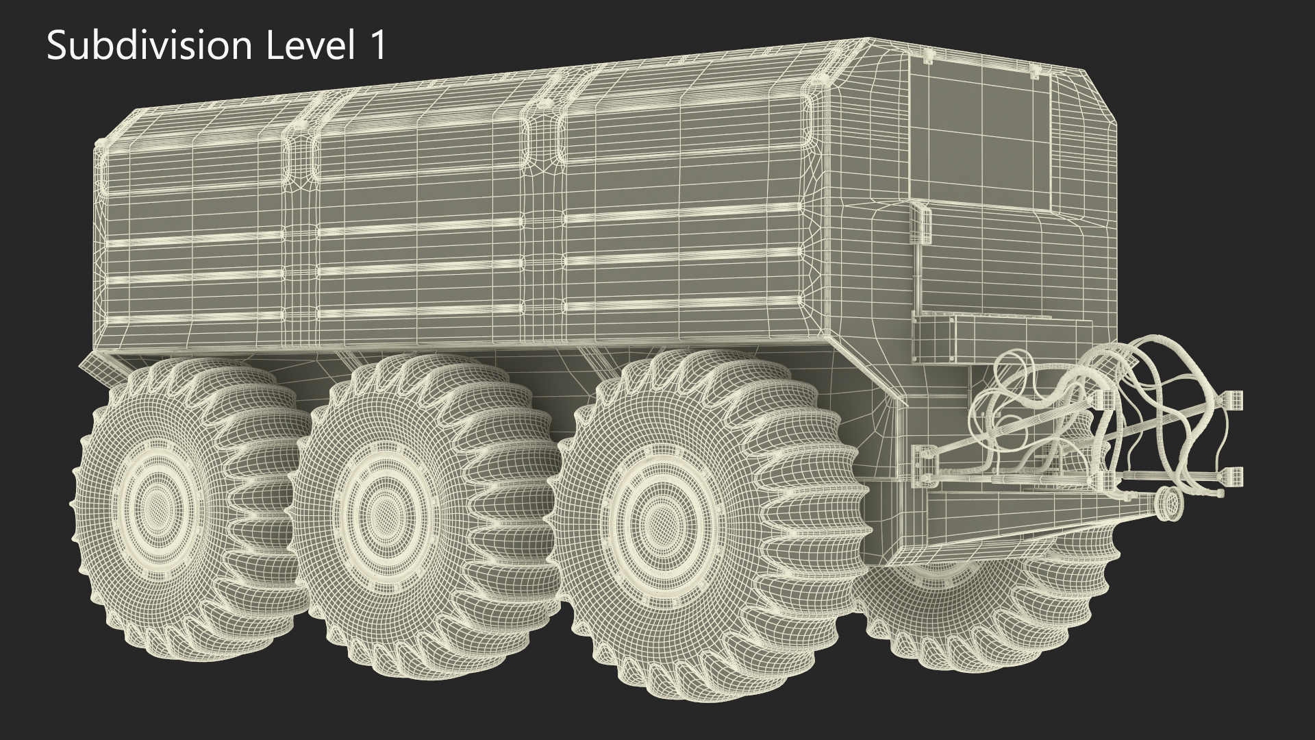 3D model All-Terrain Trailer Beige