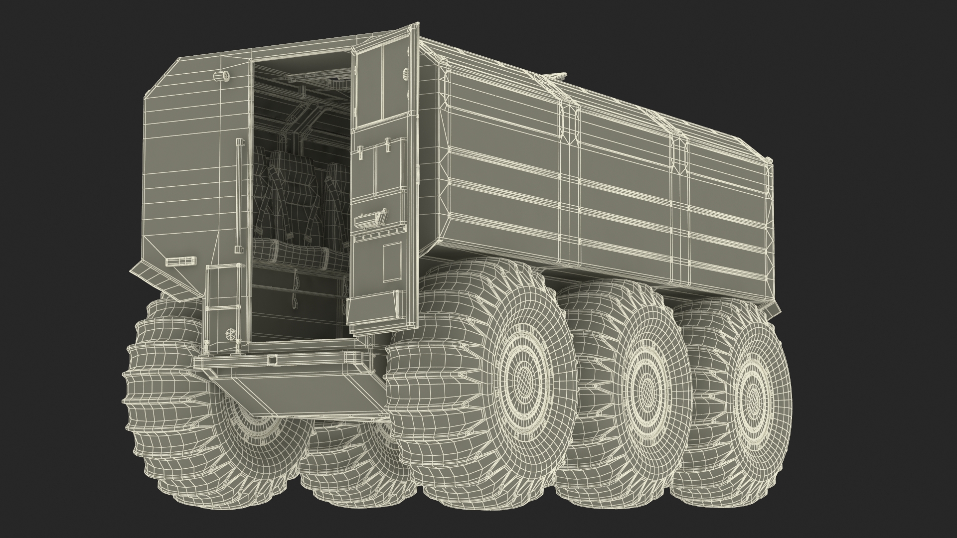 3D model All-Terrain Trailer Beige