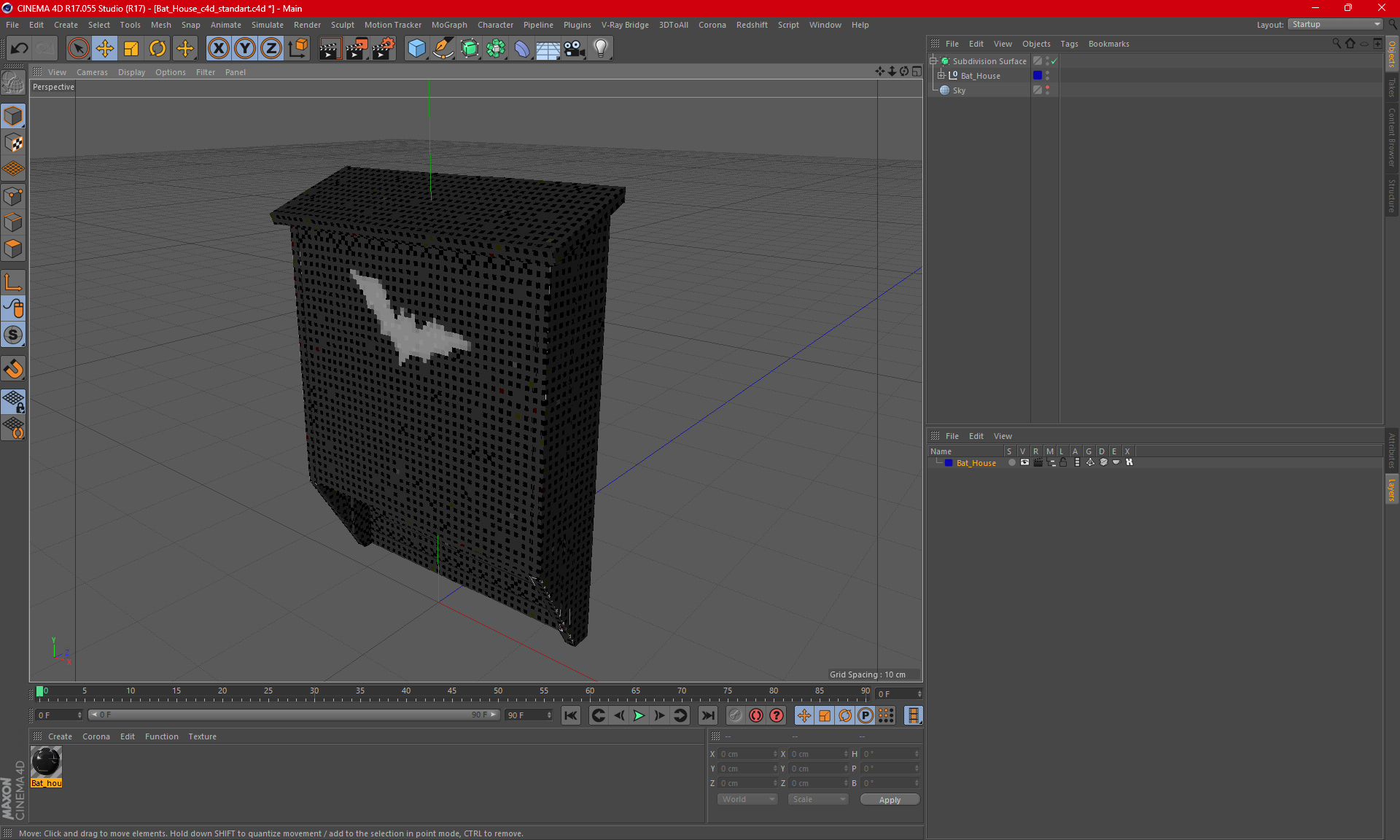 Bat House 3D model