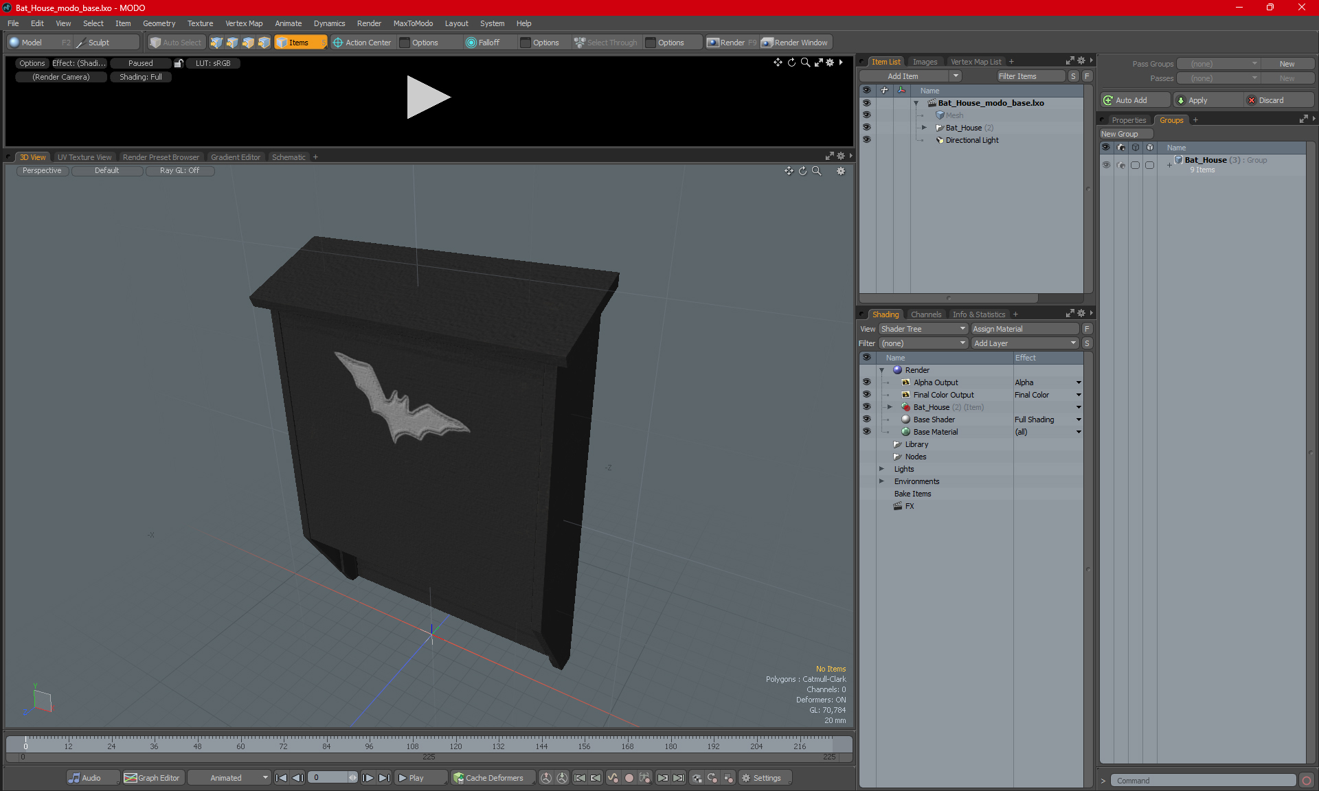 Bat House 3D model