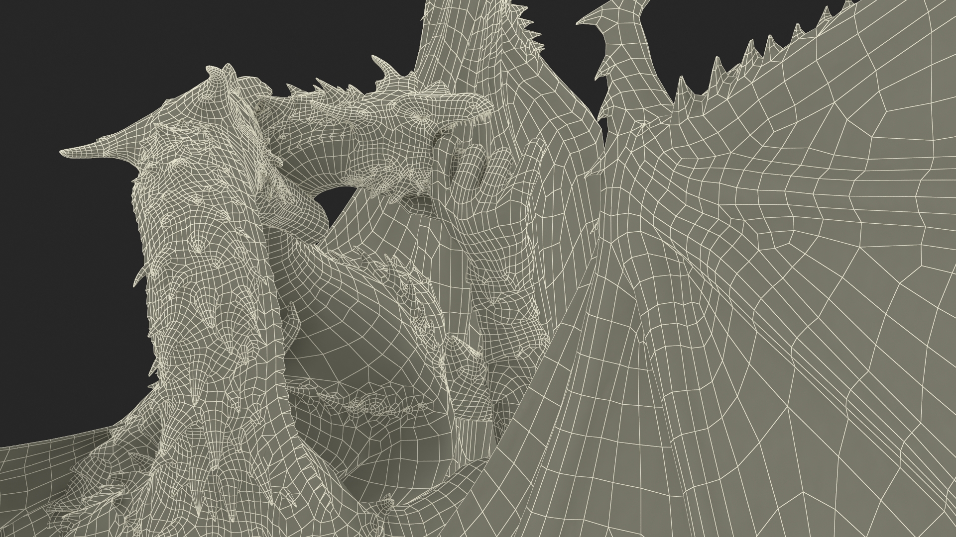 The Battle of Two Mythical Dragons 3D model