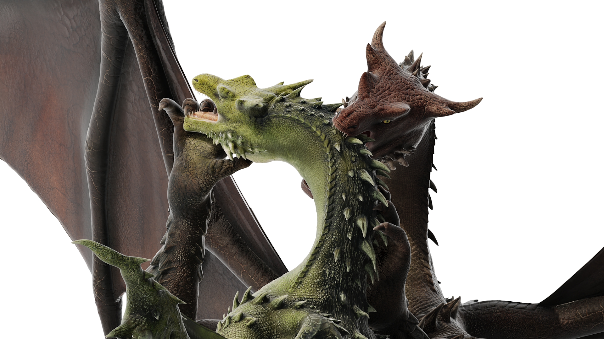 The Battle of Two Mythical Dragons 3D model