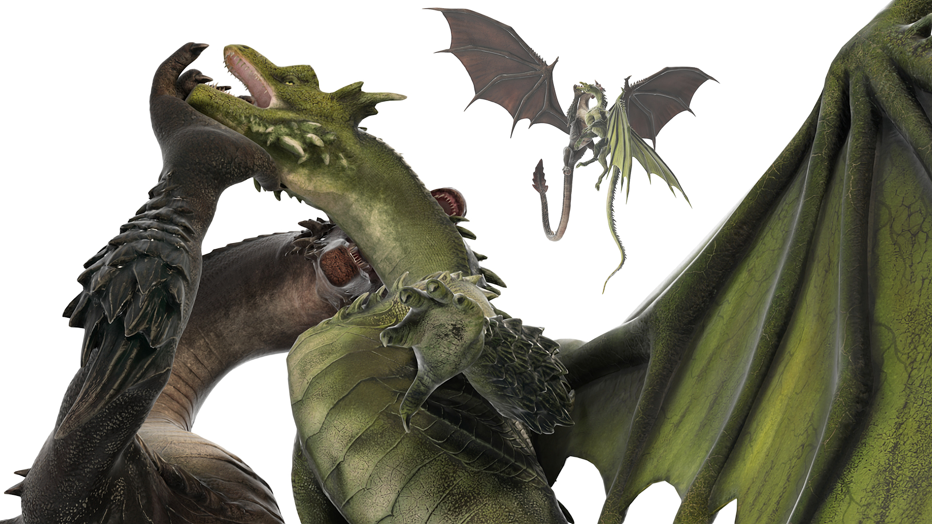 The Battle of Two Mythical Dragons 3D model