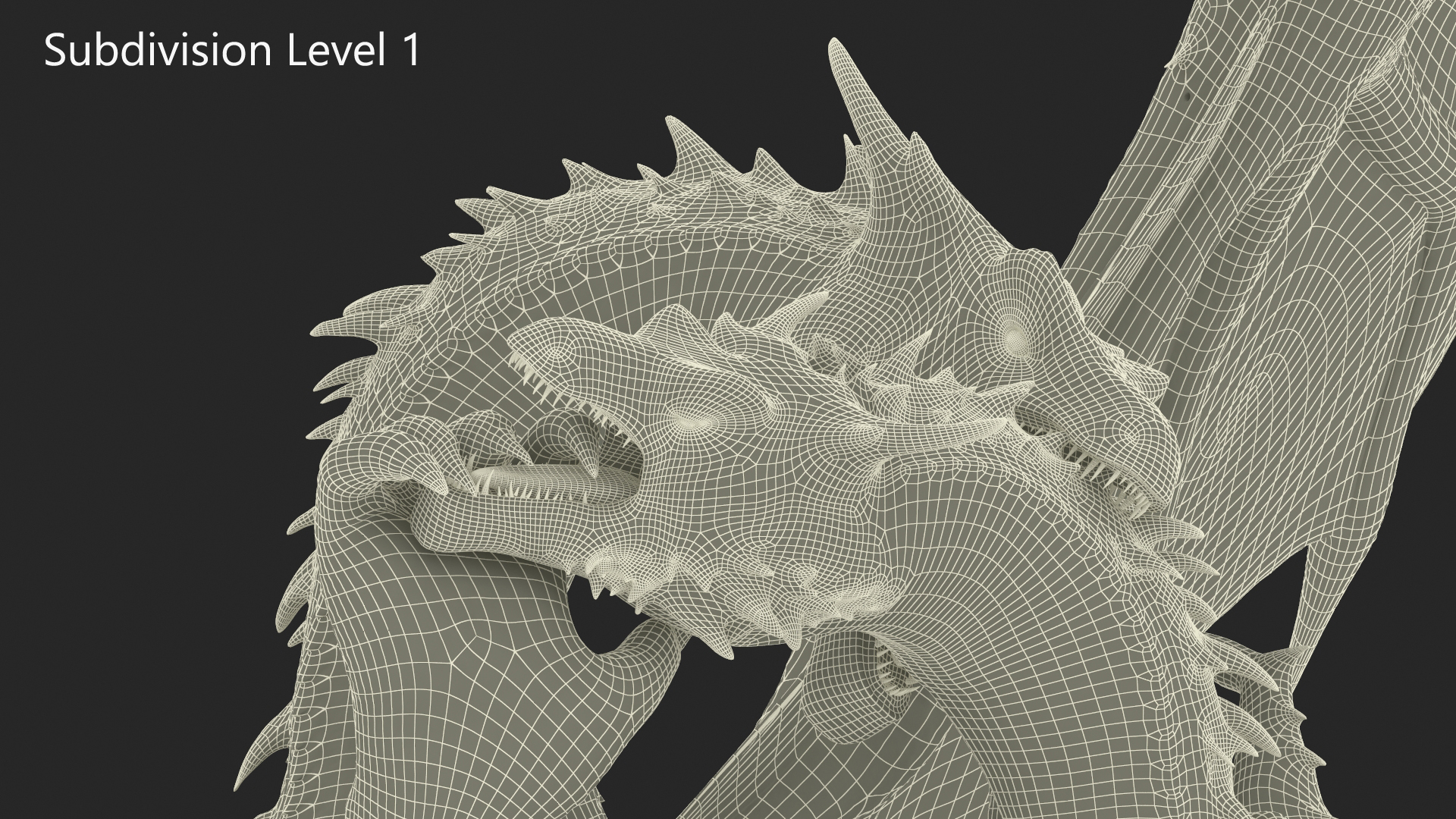 The Battle of Two Mythical Dragons 3D model