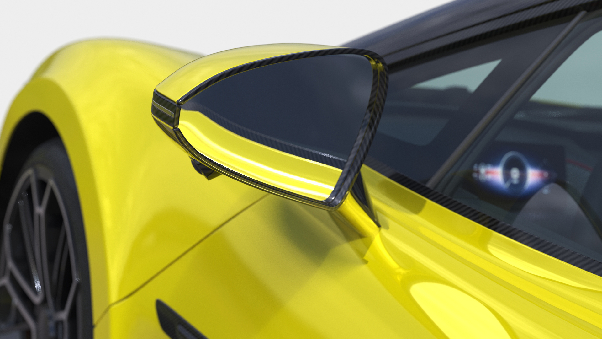 3D Modern Yellow Supercar Coupe model