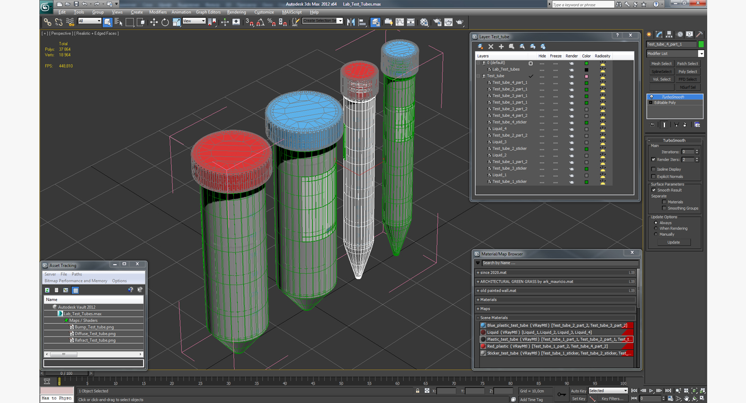 Lab Test Tubes 3D model