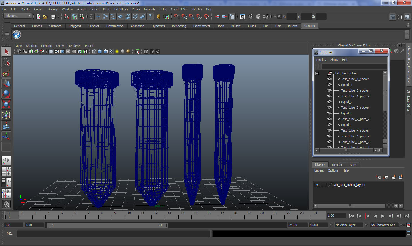 Lab Test Tubes 3D model