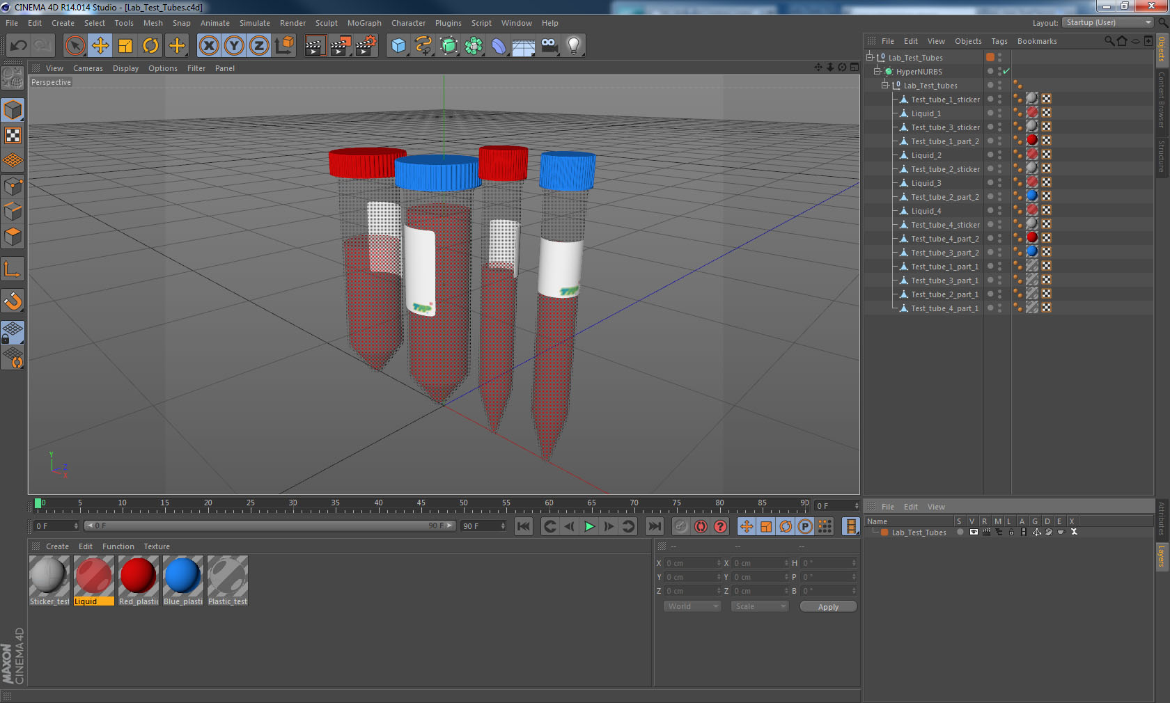 Lab Test Tubes 3D model