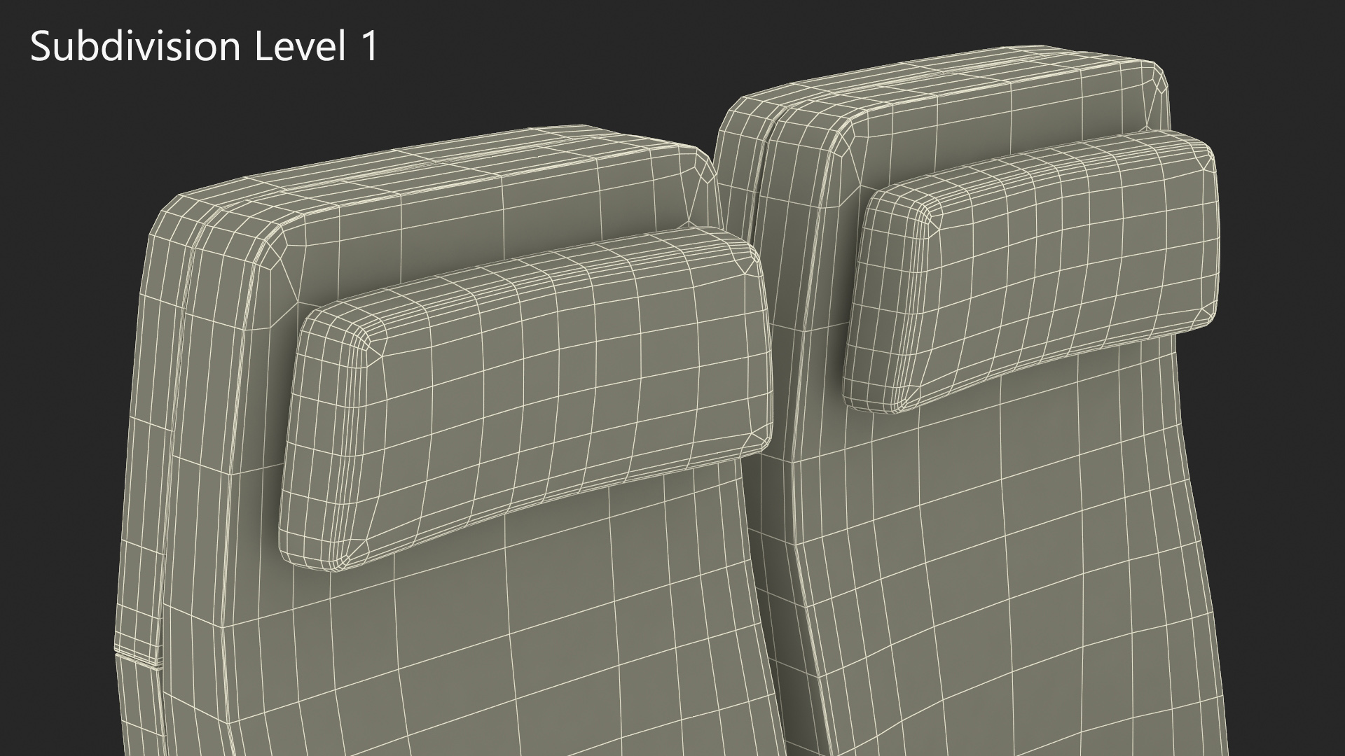 Twin Aircraft Passenger Seats 3D model