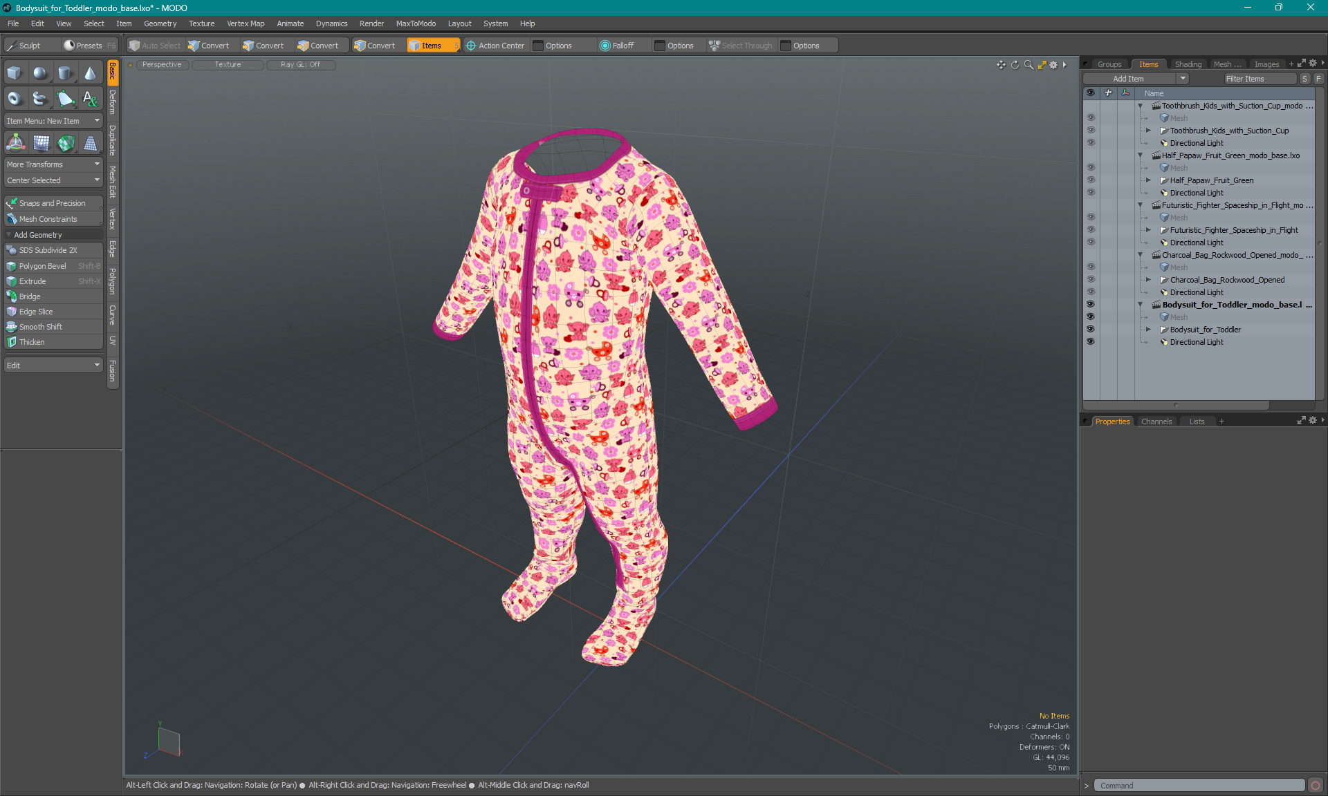 3D model Bodysuit for Toddler