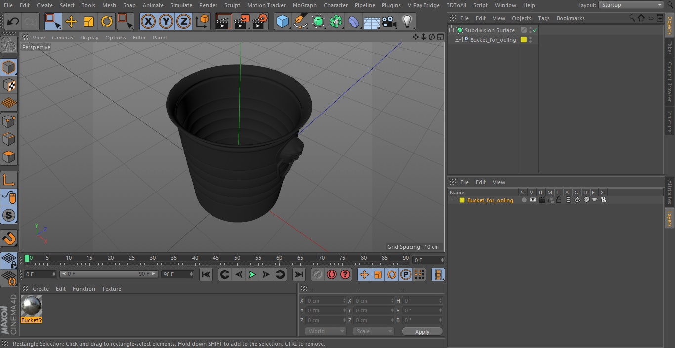 3D Bucket for Cooling model