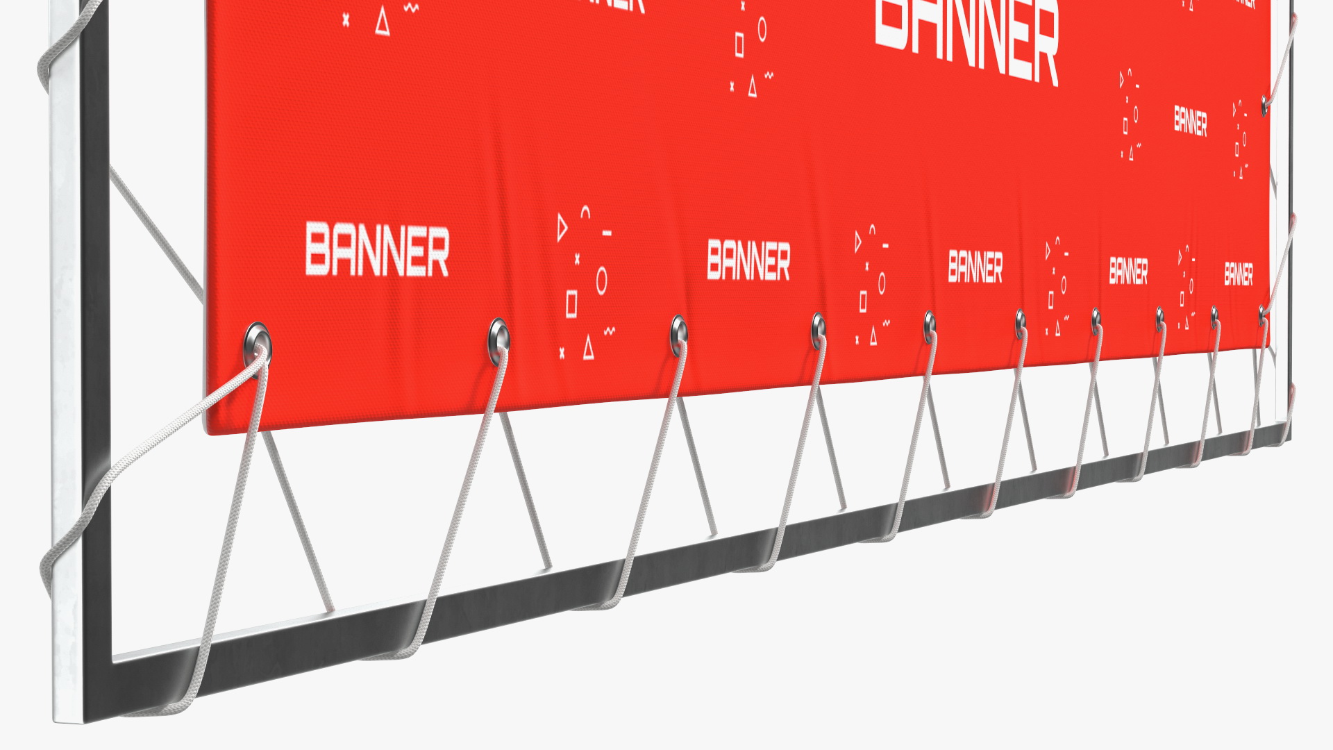 3D Advertising PVC Banner with Eyelets 1m x 3m model