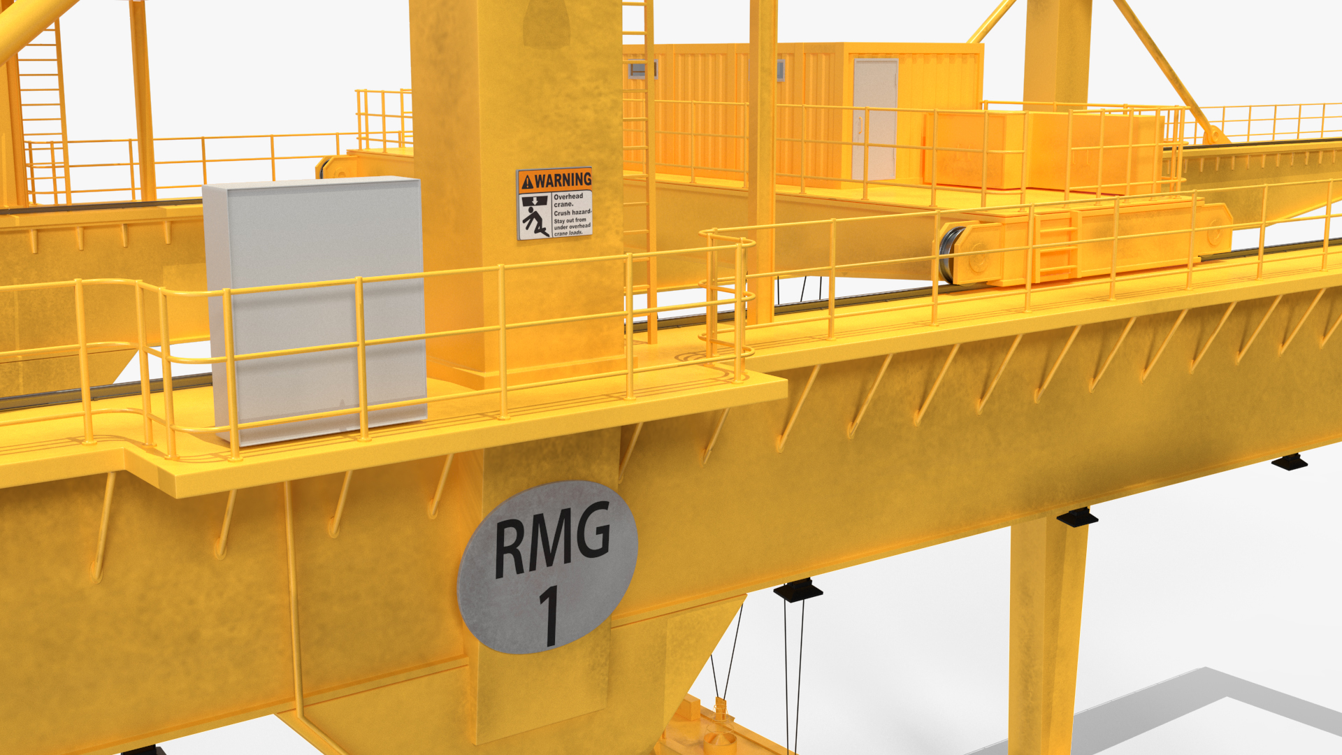 3D Port Container Gantry Crane and Container