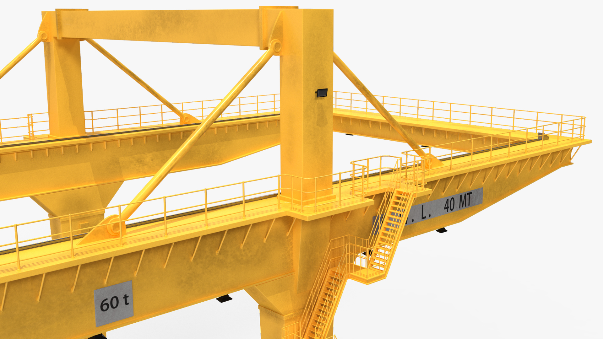 3D Port Container Gantry Crane and Container