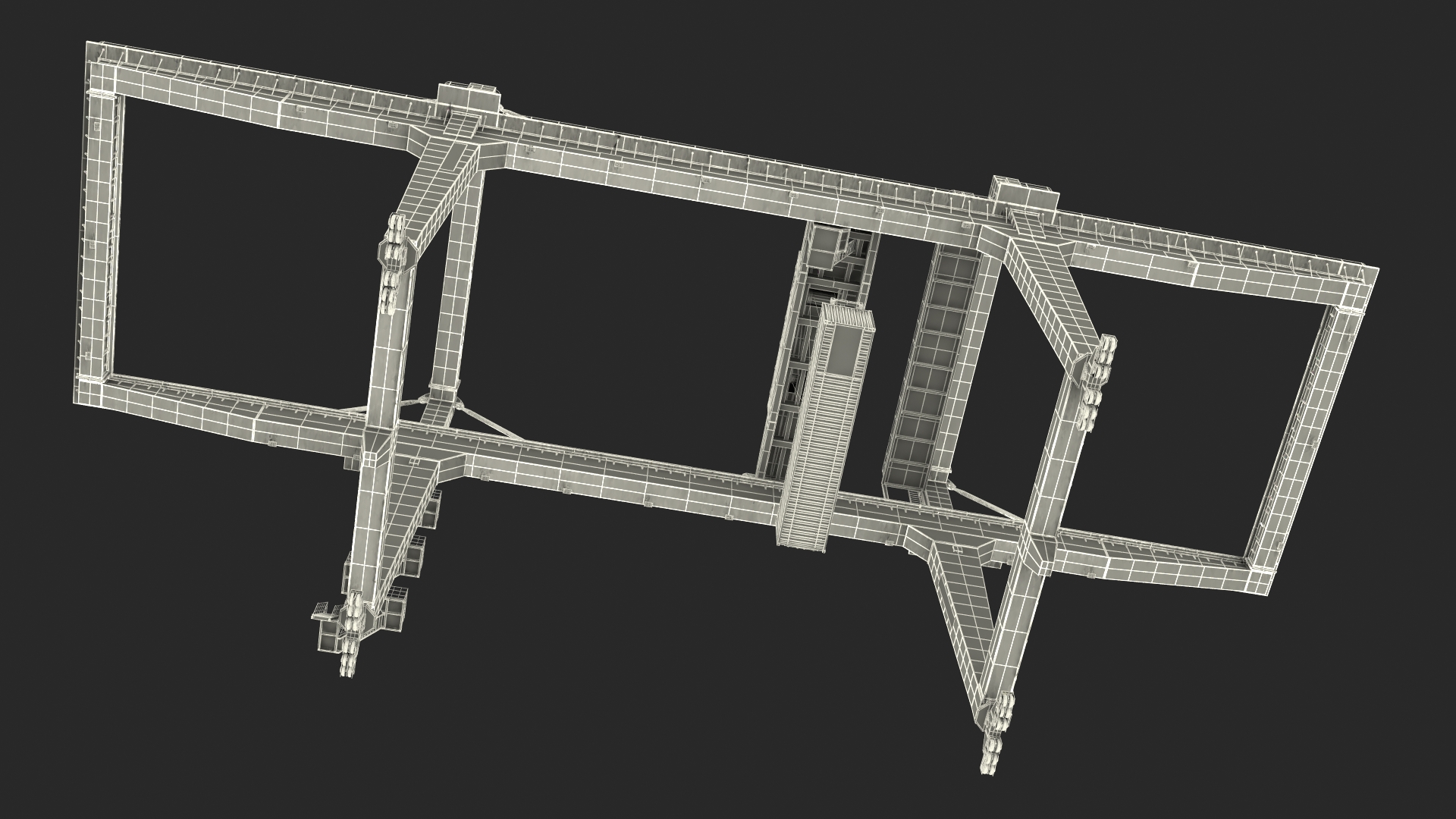 3D Port Container Gantry Crane and Container