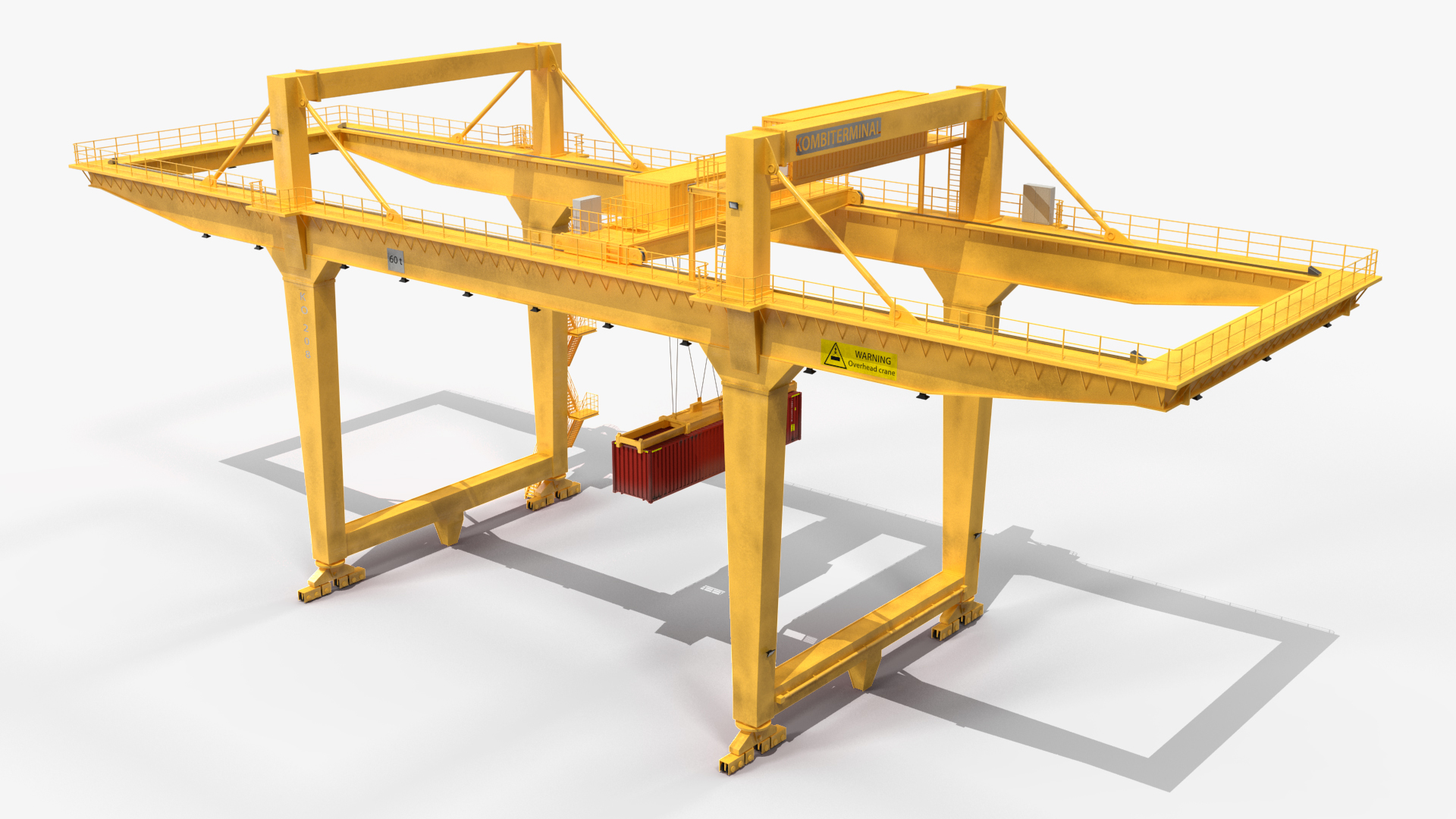 3D Port Container Gantry Crane and Container