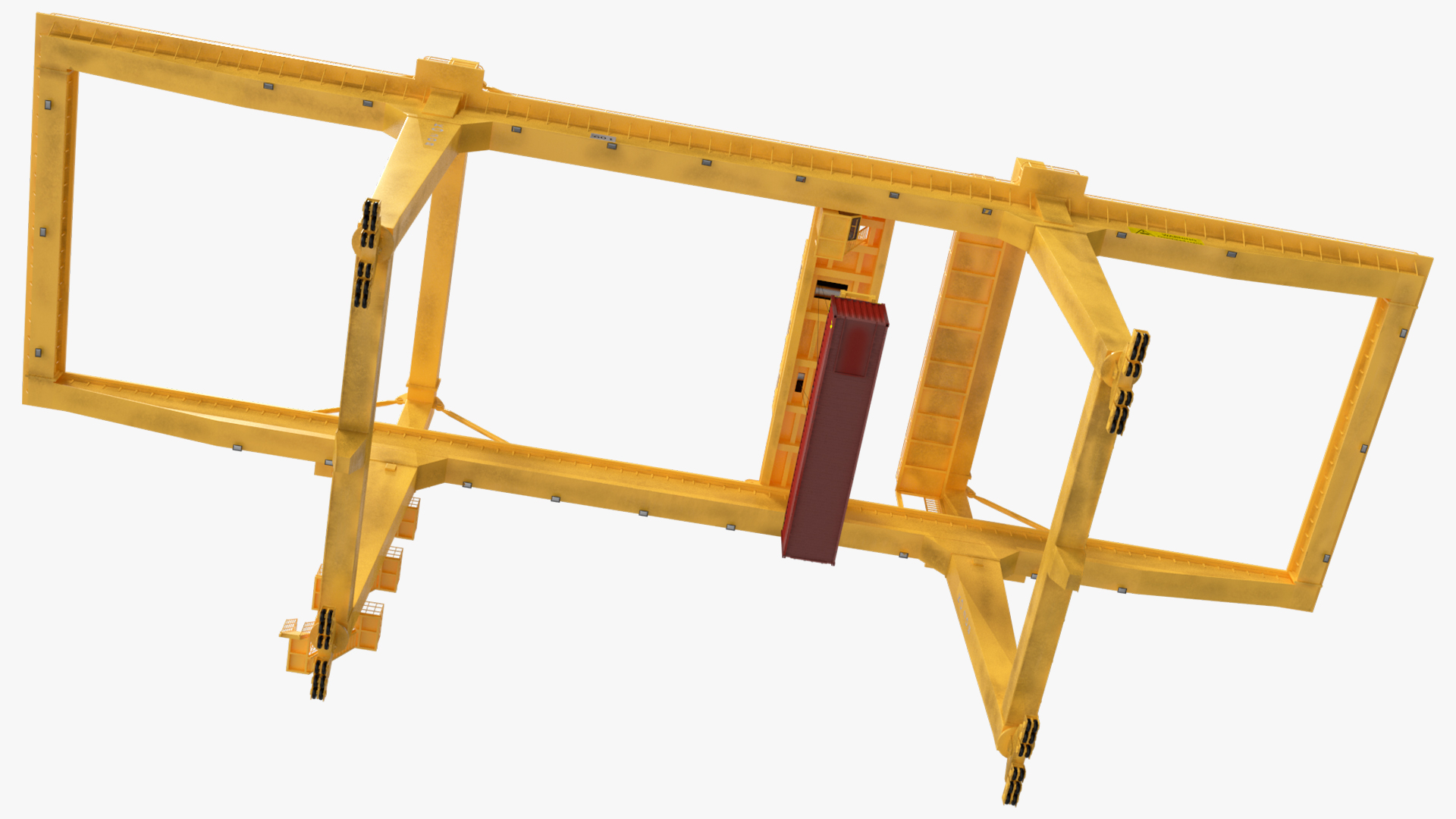 3D Port Container Gantry Crane and Container