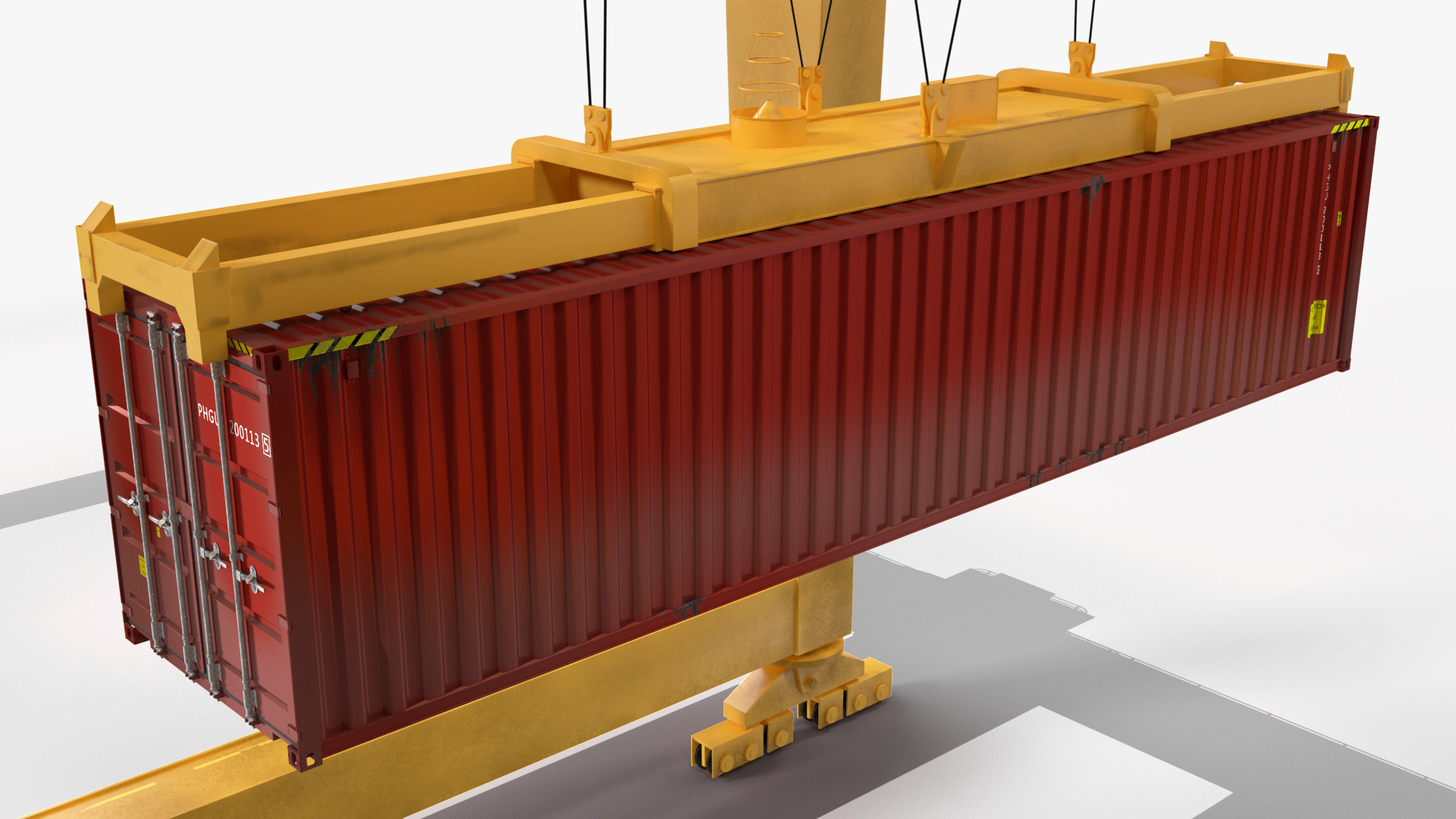 3D Port Container Gantry Crane and Container