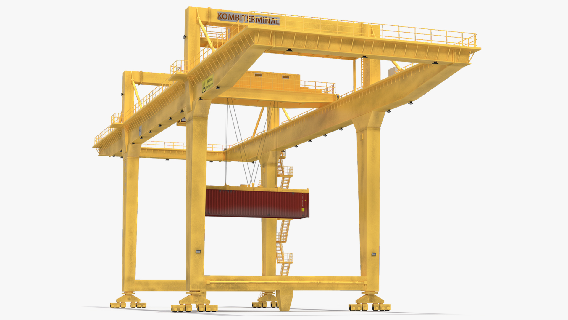 3D Port Container Gantry Crane and Container