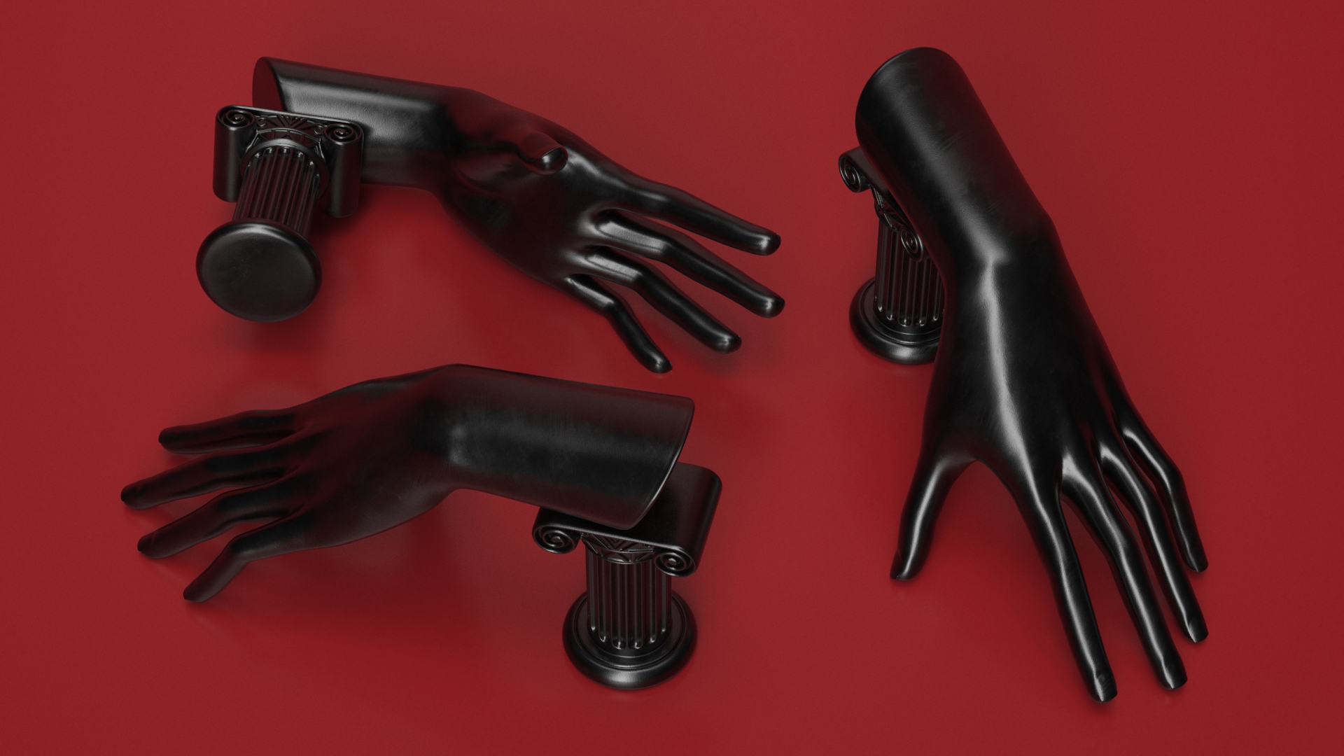 3D Hand Jewelry Display Black