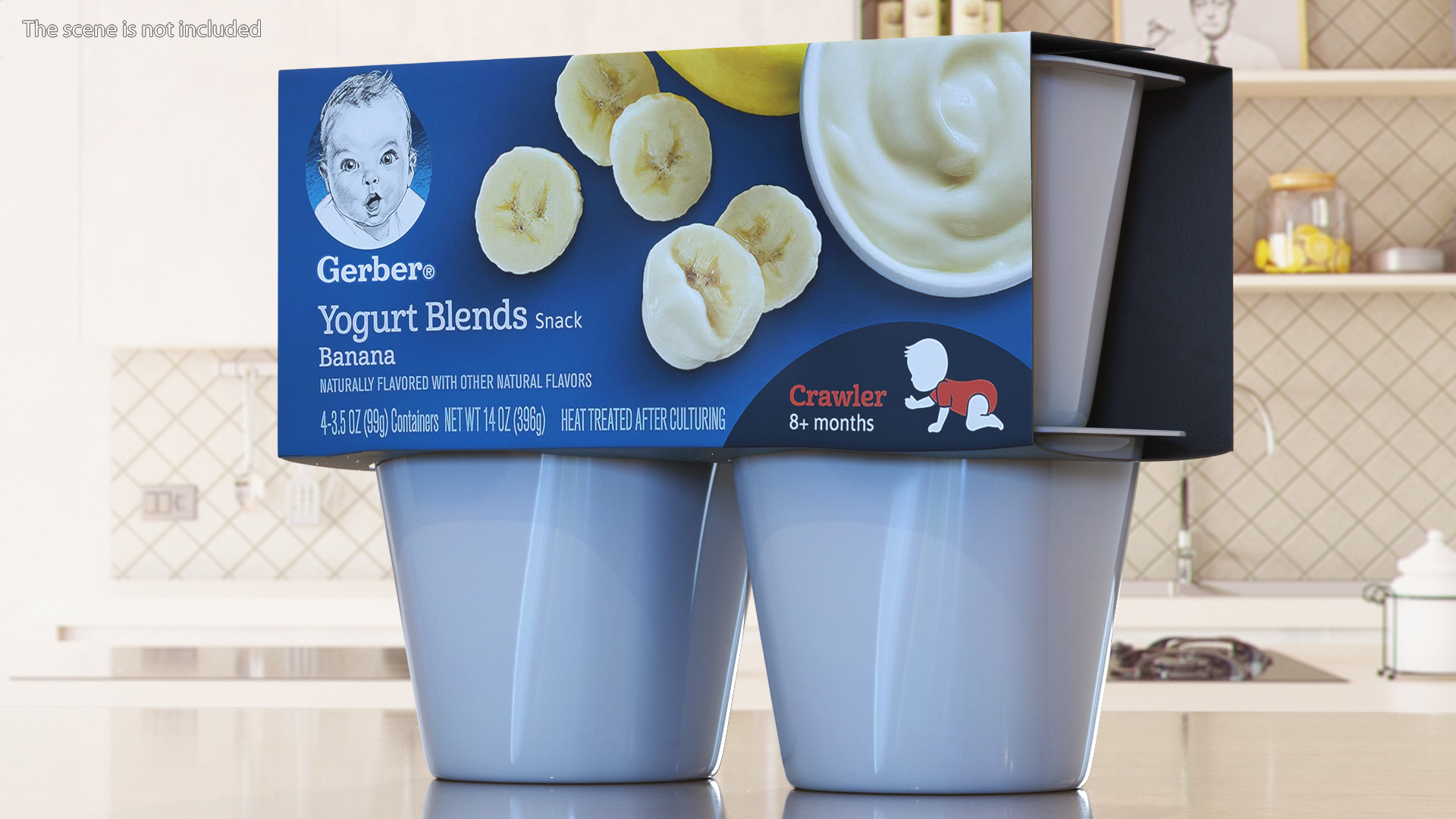 3D model Packaging Gerber Banana Yogurt