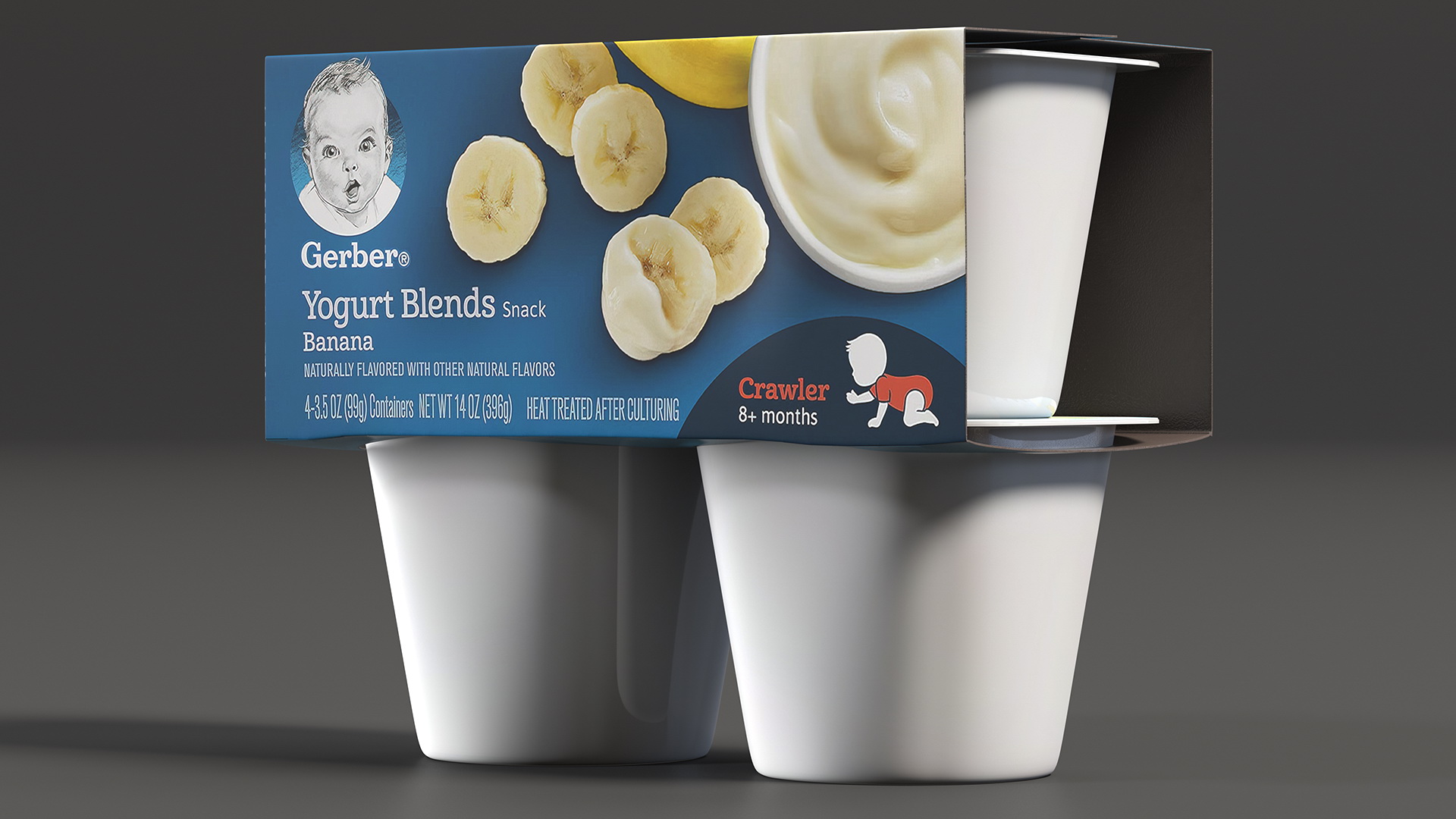 3D model Packaging Gerber Banana Yogurt