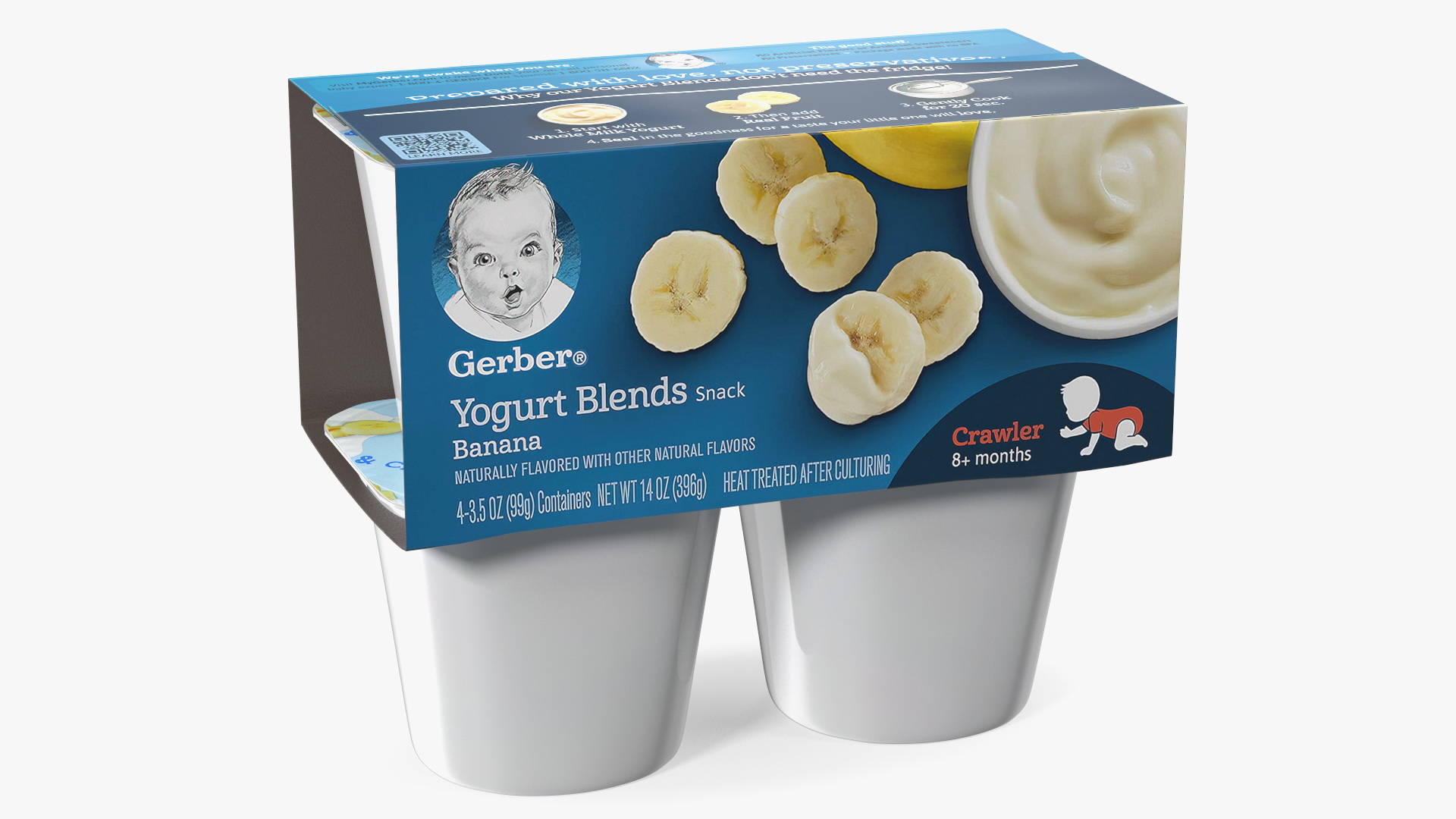 3D model Packaging Gerber Banana Yogurt