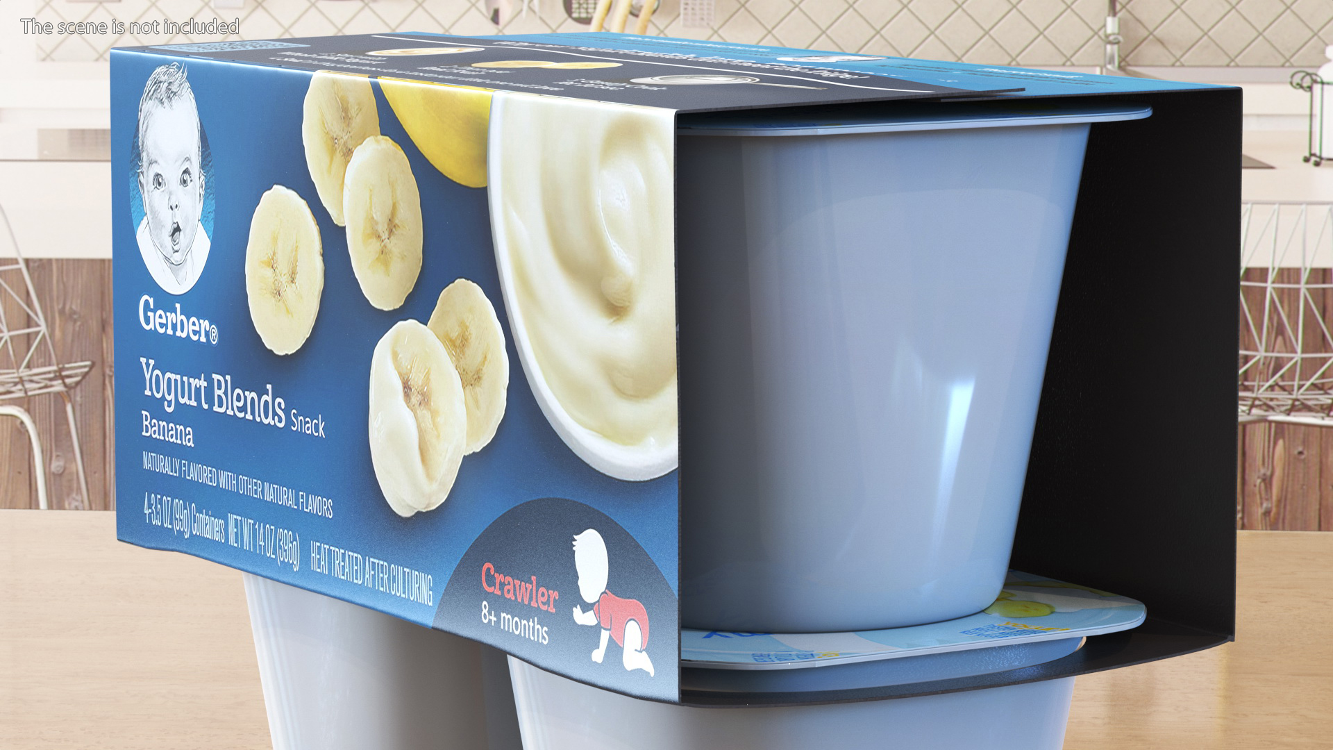 3D model Packaging Gerber Banana Yogurt