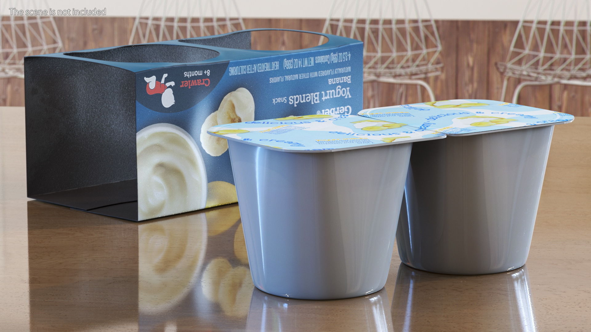 3D model Packaging Gerber Banana Yogurt