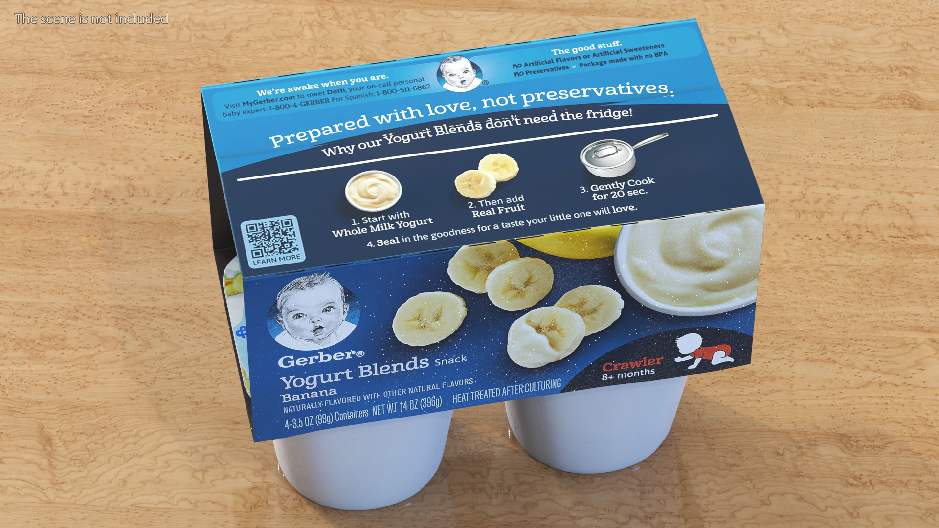 3D model Packaging Gerber Banana Yogurt