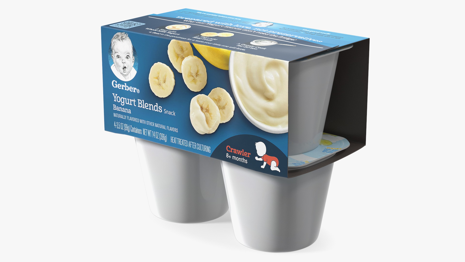 3D model Packaging Gerber Banana Yogurt