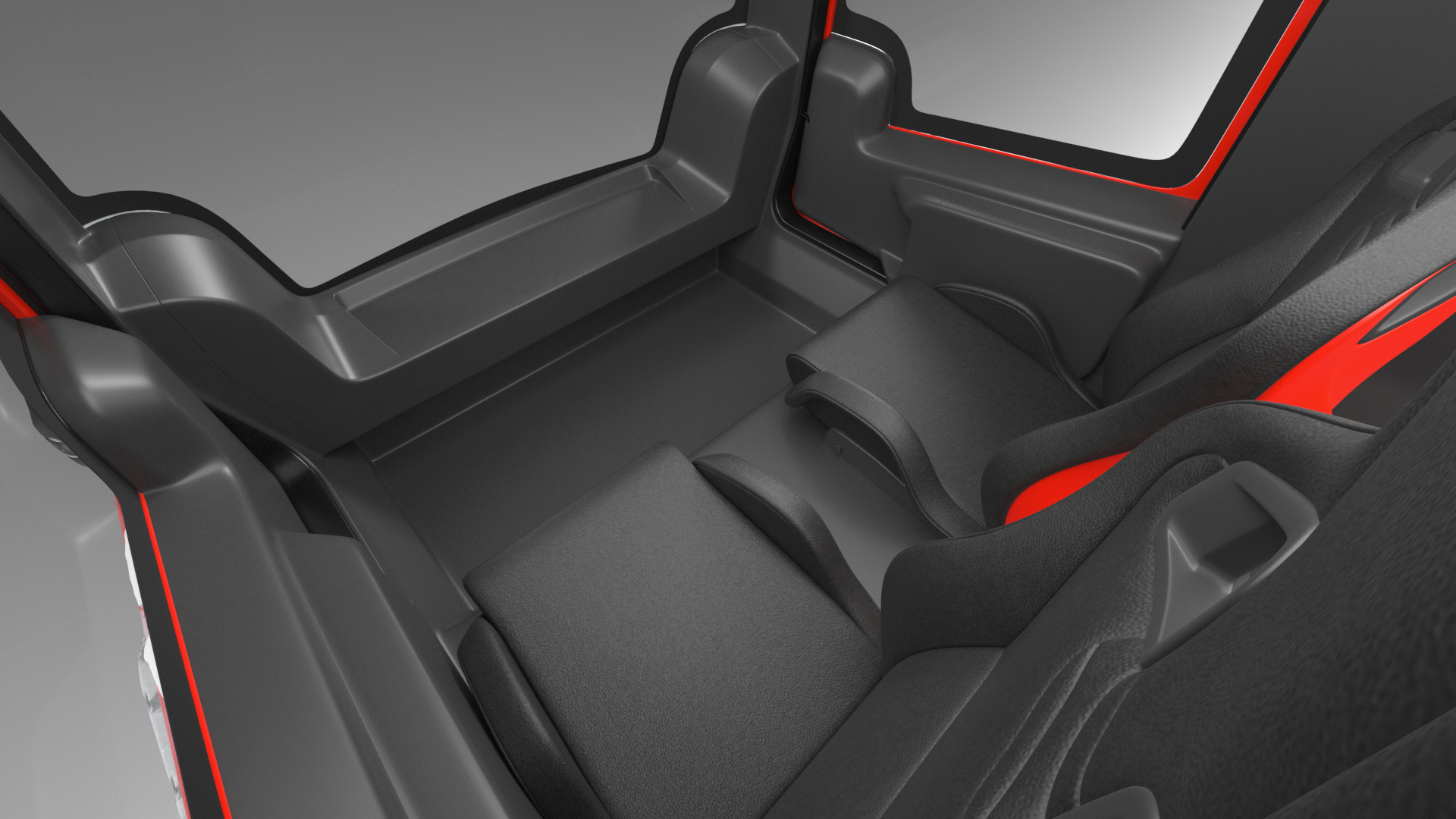 3D model Snowbound Arctica Vehicle Red Simple Interior