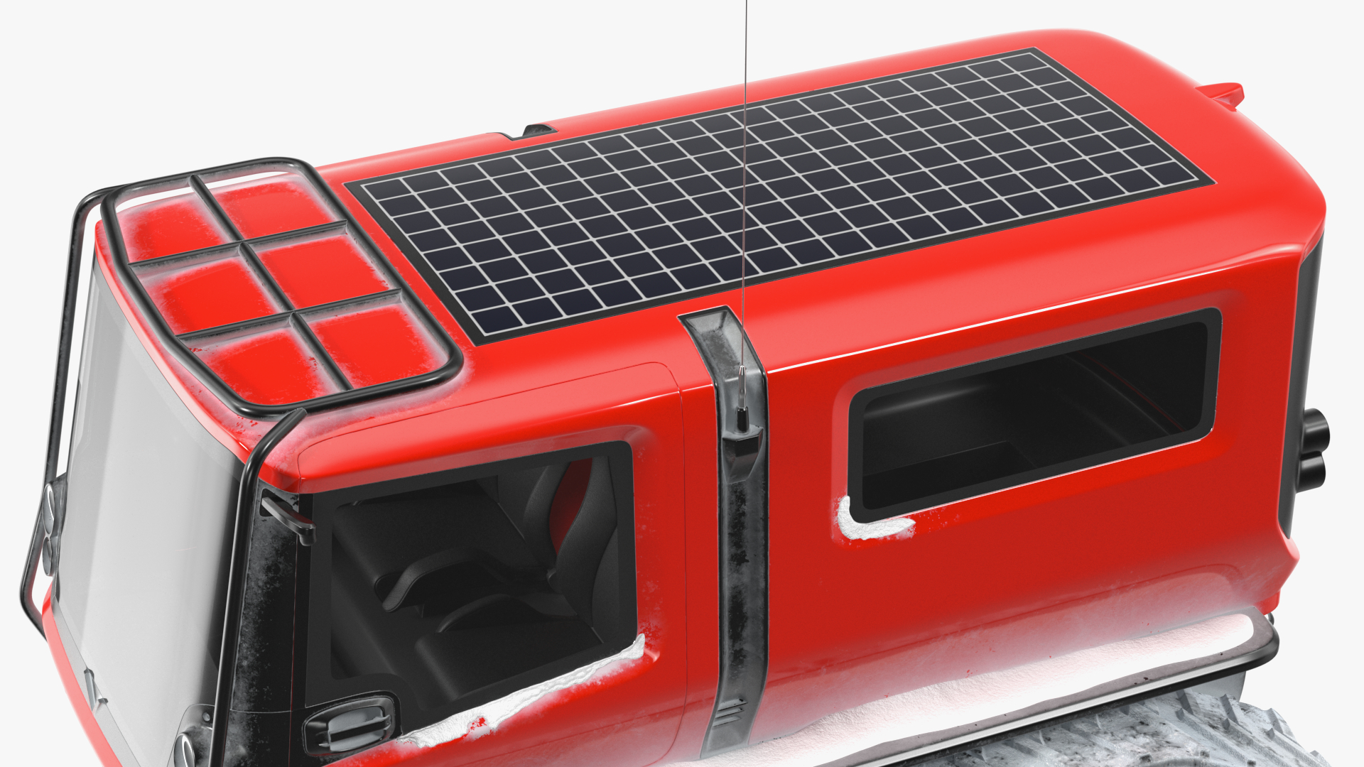 3D model Snowbound Arctica Vehicle Red Simple Interior