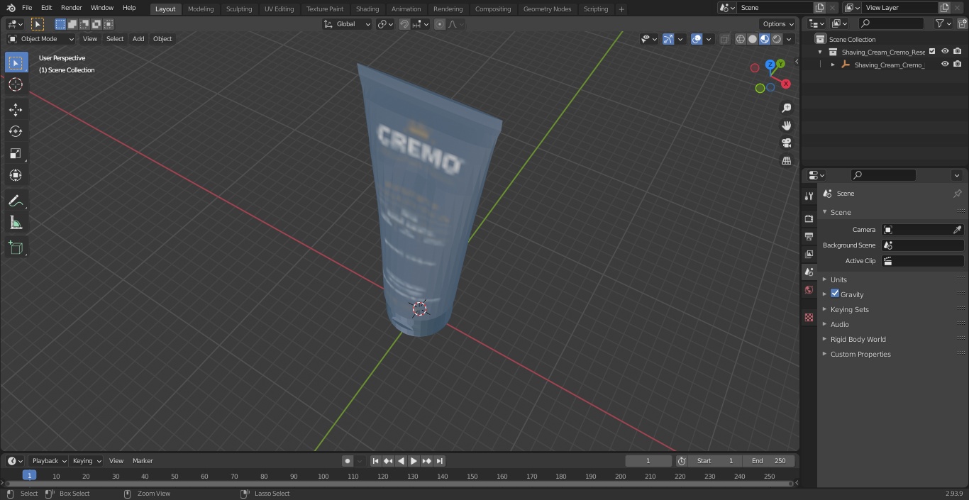 Shaving Cream Cremo Reserve 3D