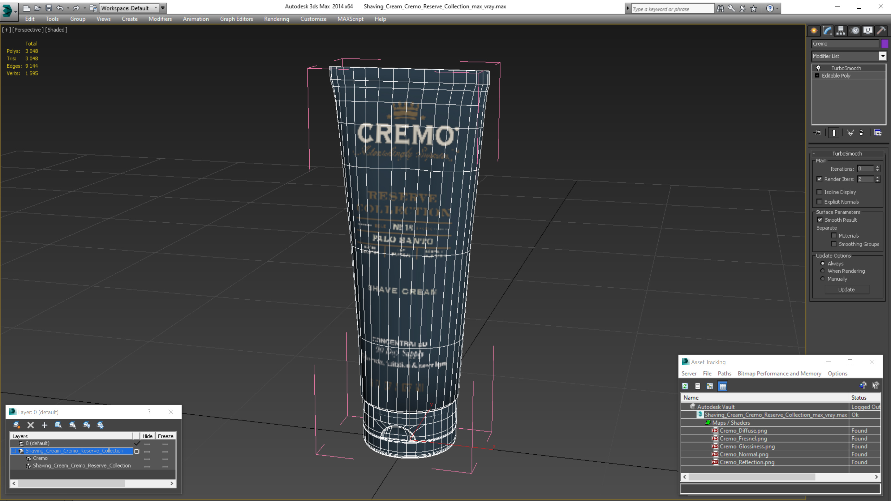 Shaving Cream Cremo Reserve 3D