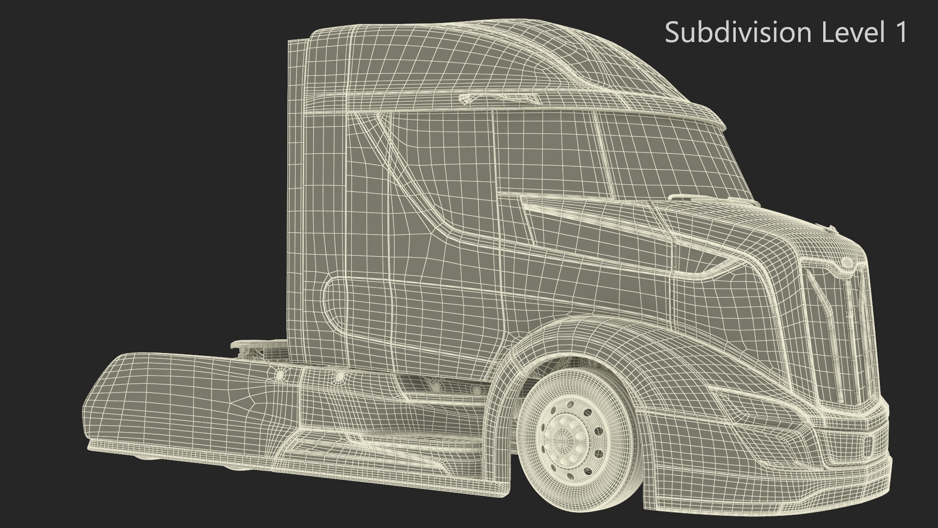 Next Gen Aerodynamic Supertruck Black Rigged 3D model