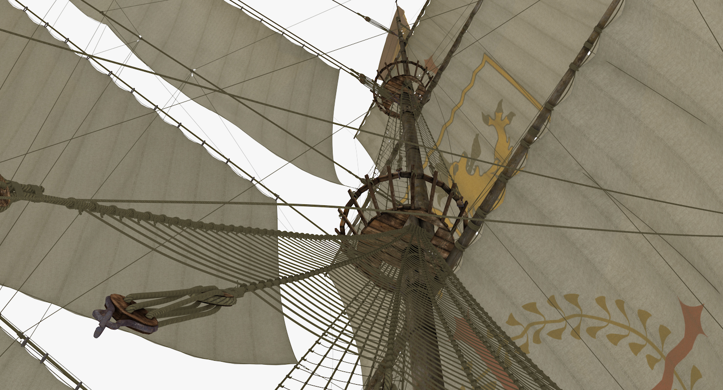 3D model Sail Ship Masts