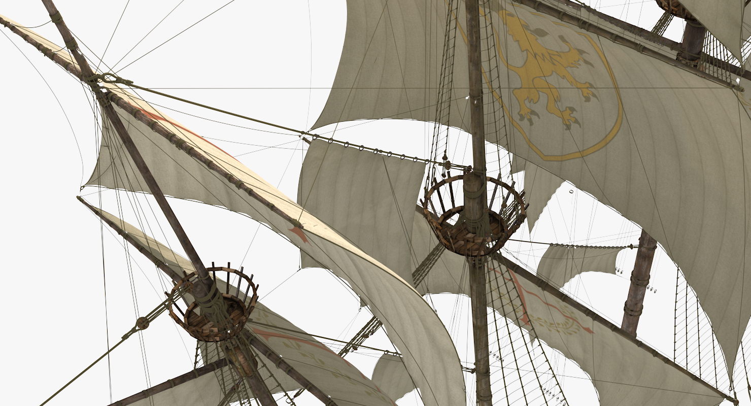 3D model Sail Ship Masts