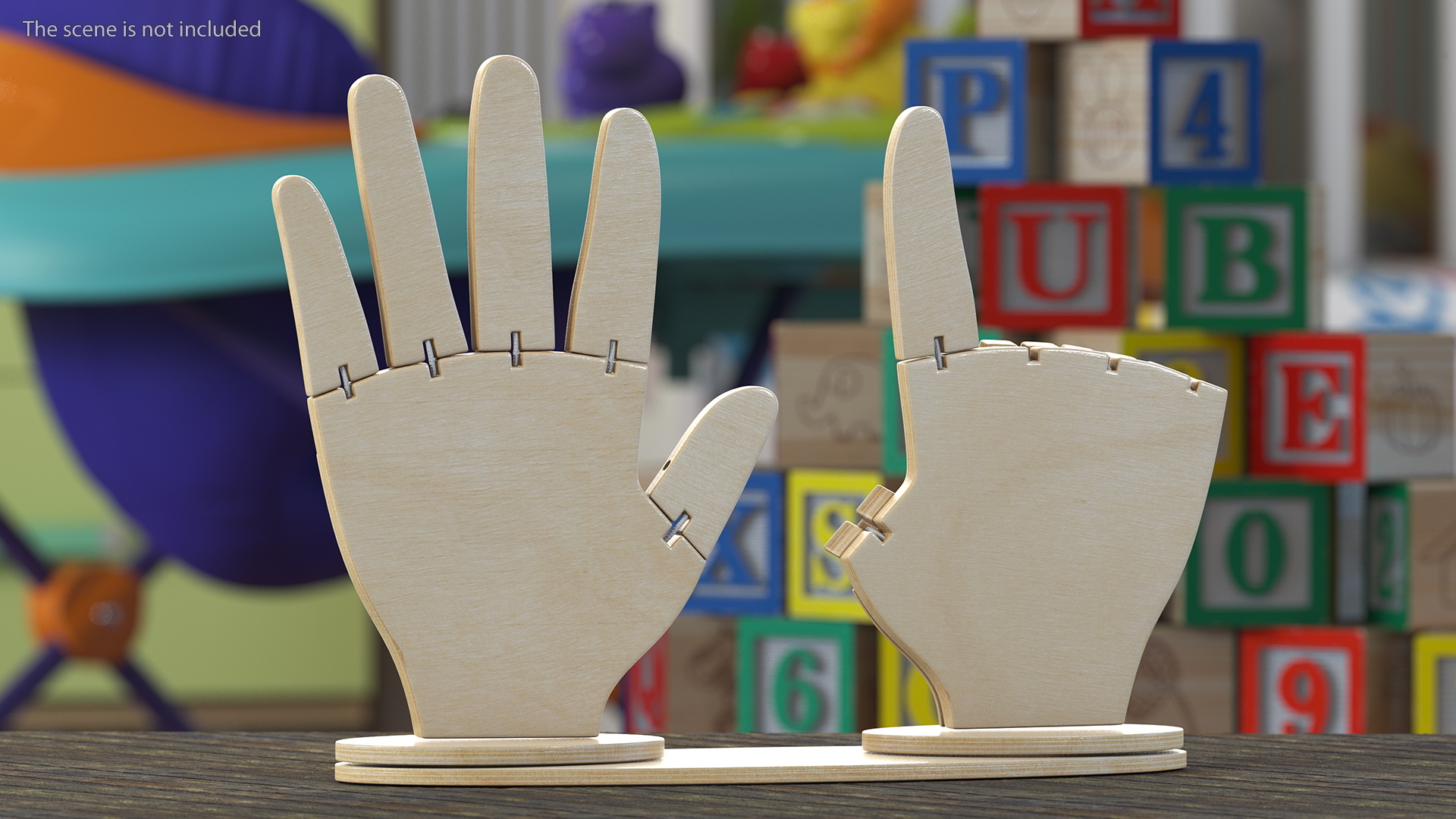 3D model Counting Hands Index Finger Up