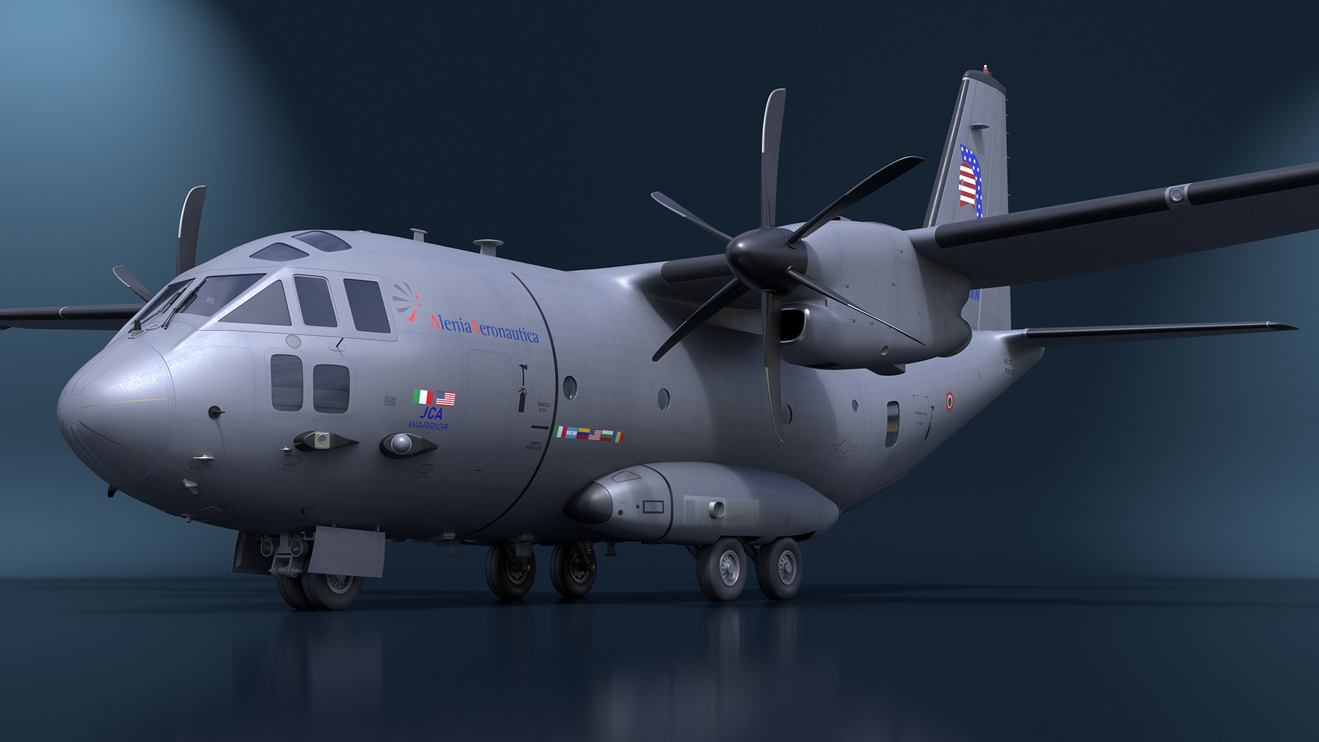 3D Alenia C-27J Spartan Italian model