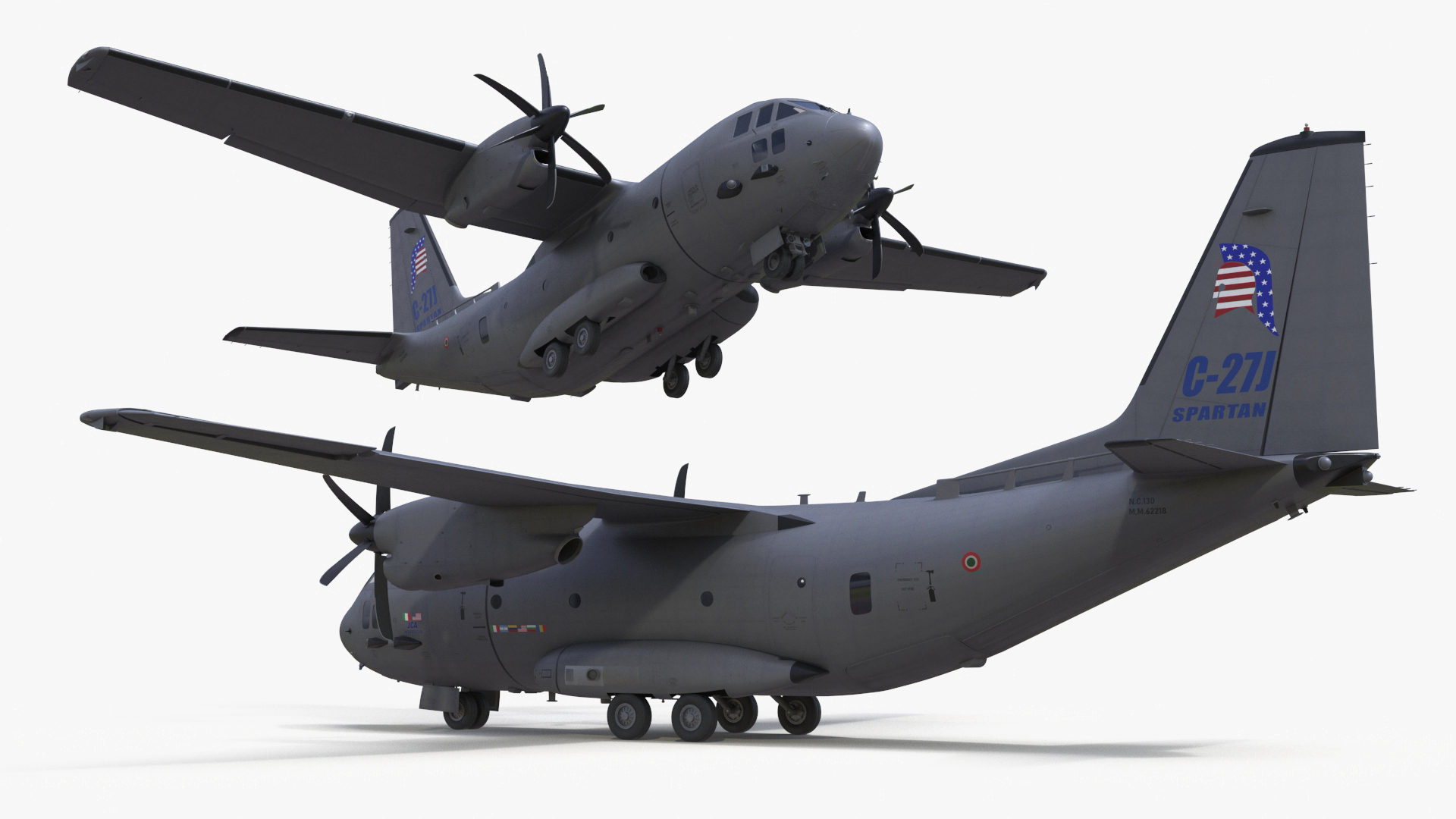 3D Alenia C-27J Spartan Italian model