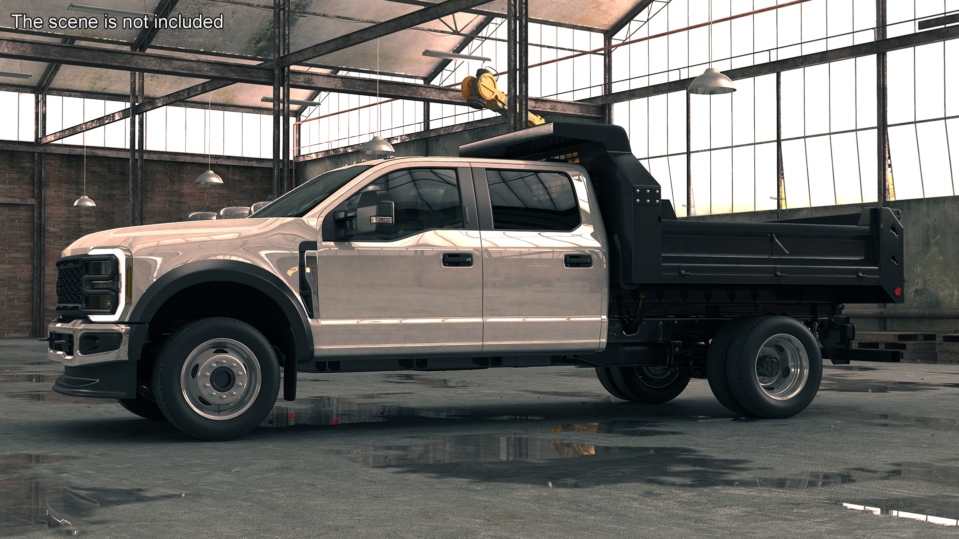 3D Pickup Truck Black Dump model