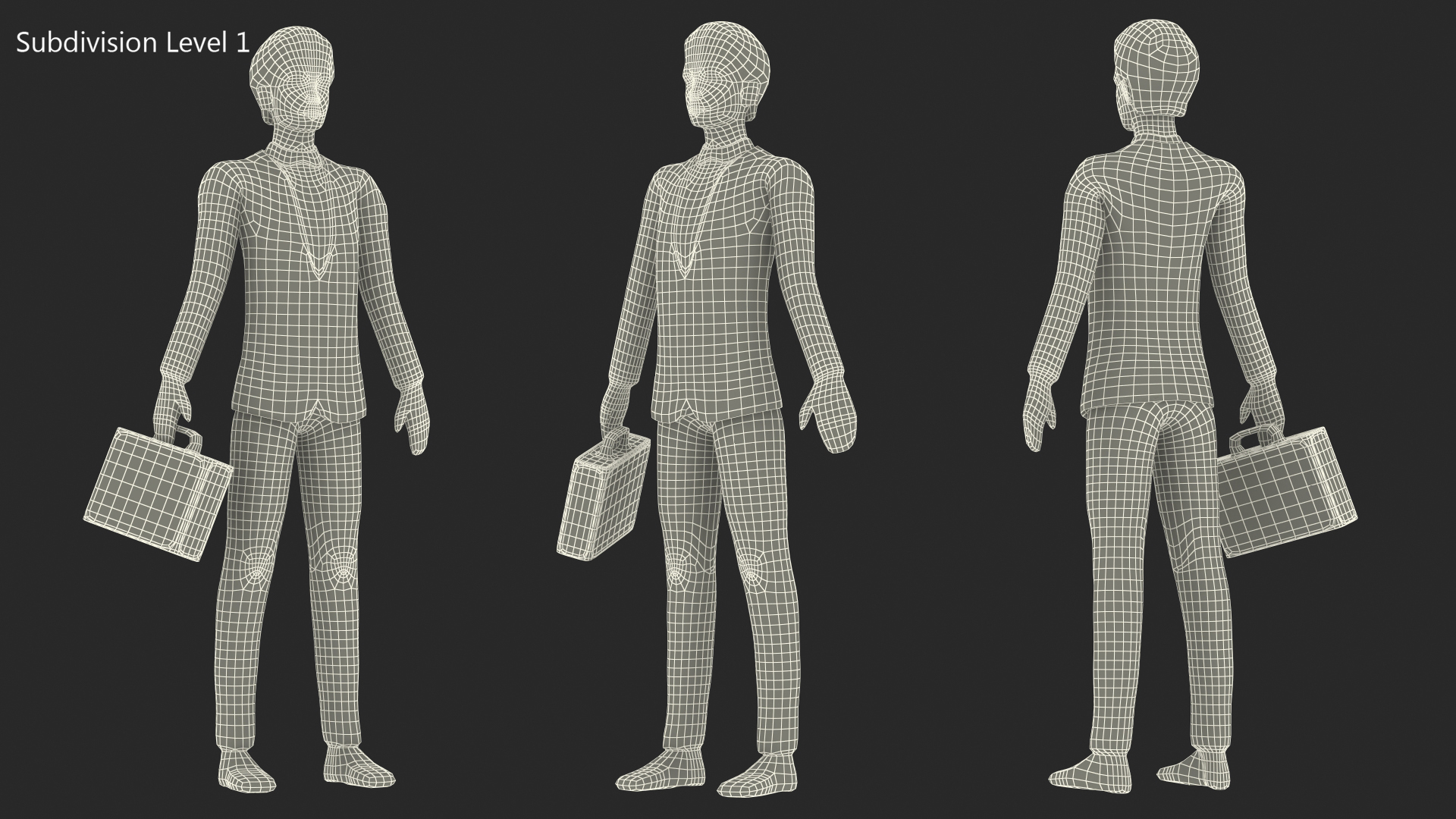 3D model Low Poly Businessman