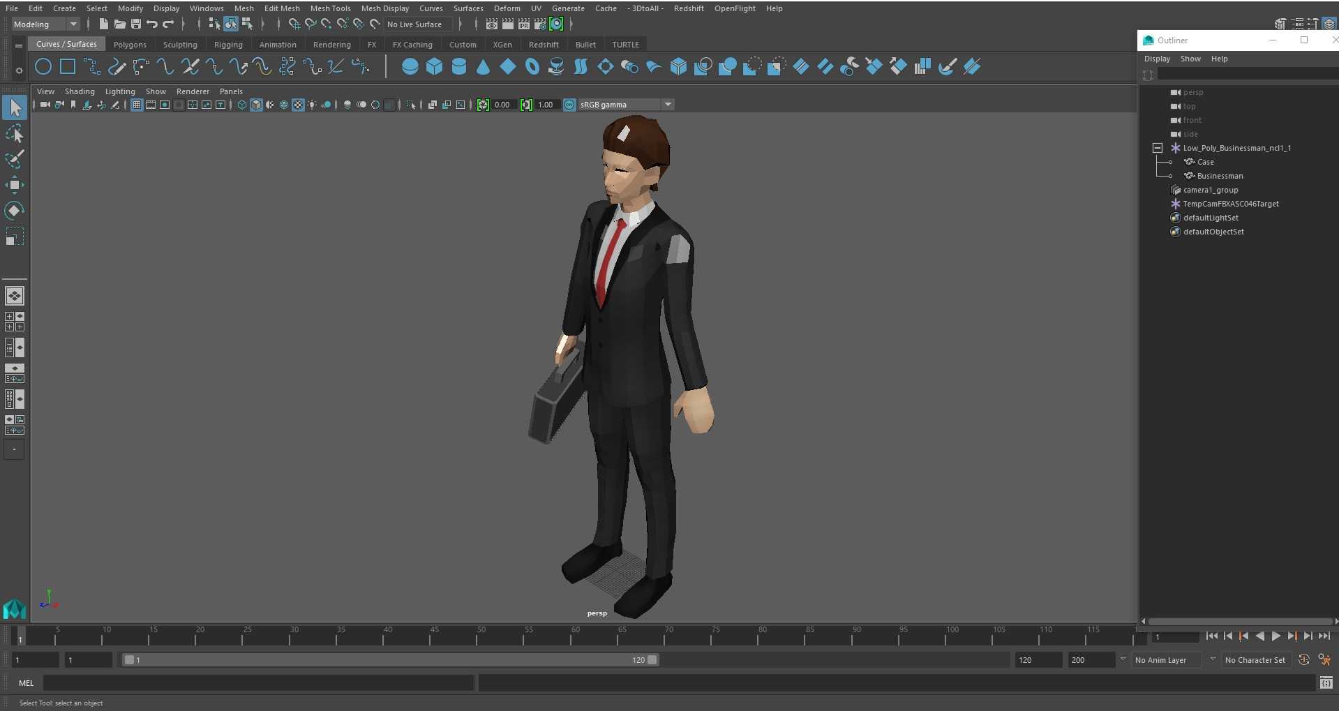 3D model Low Poly Businessman