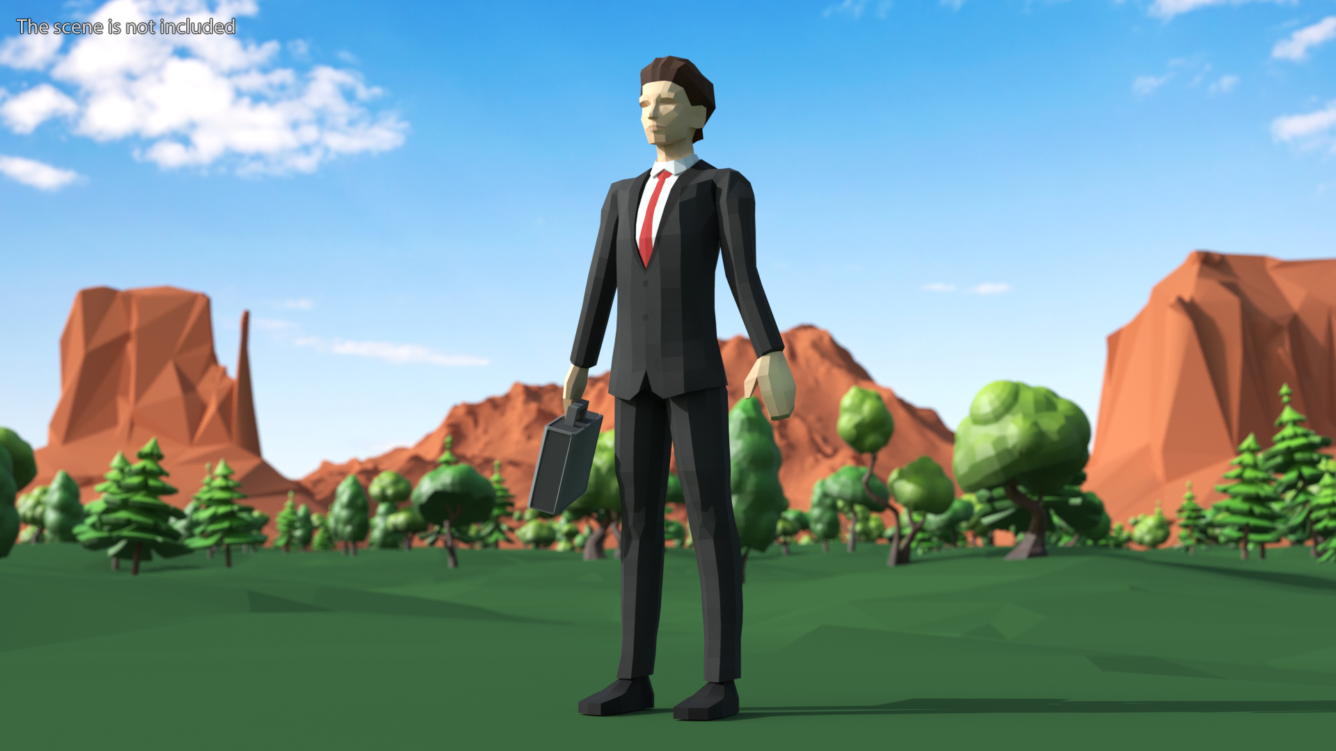 3D model Low Poly Businessman