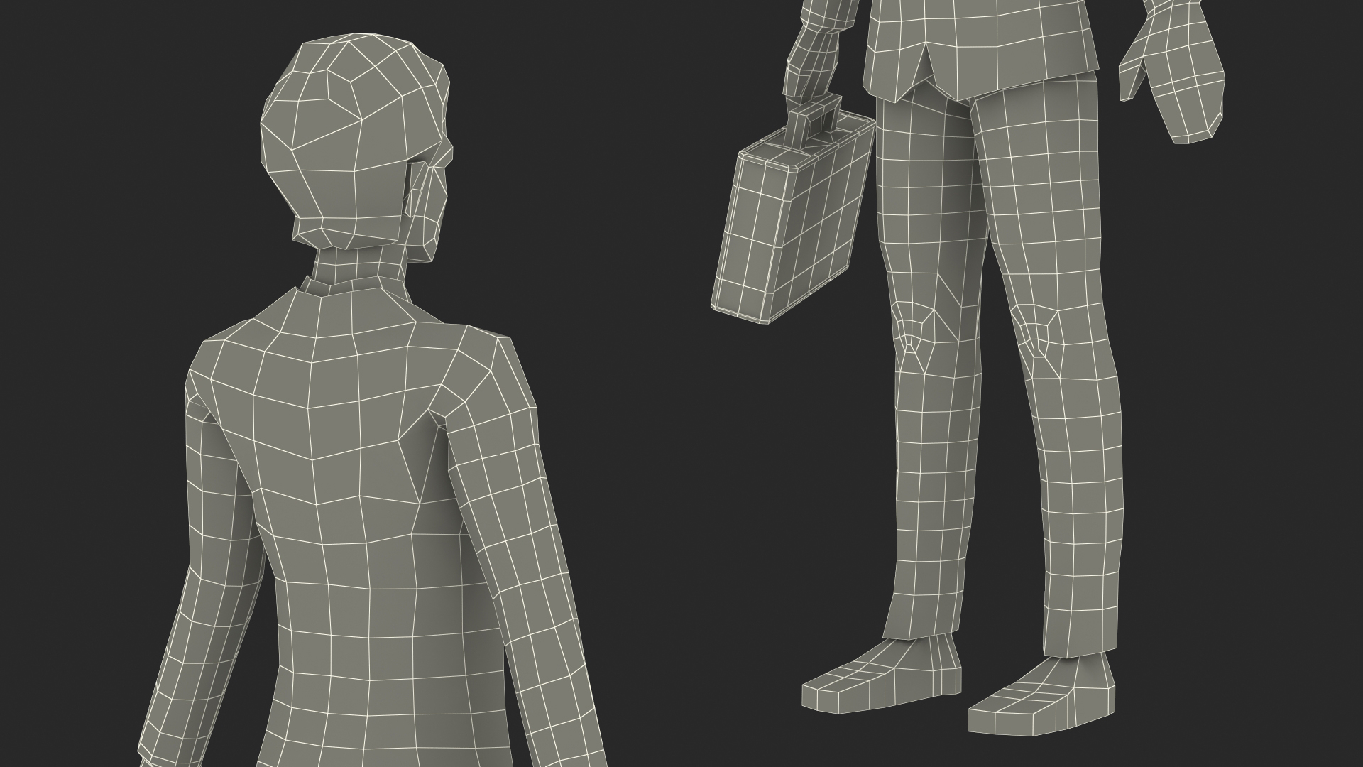 3D model Low Poly Businessman