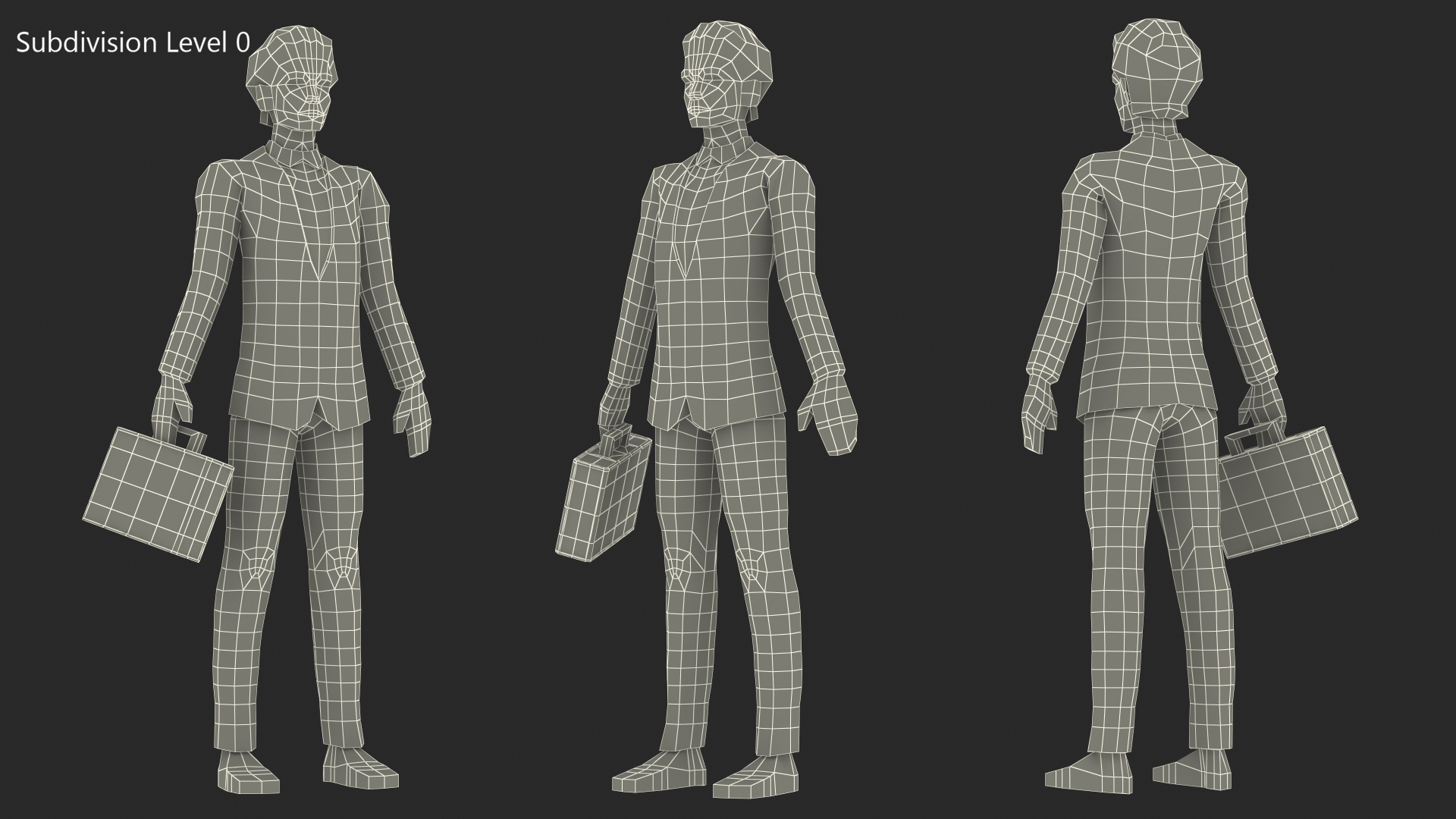 3D model Low Poly Businessman