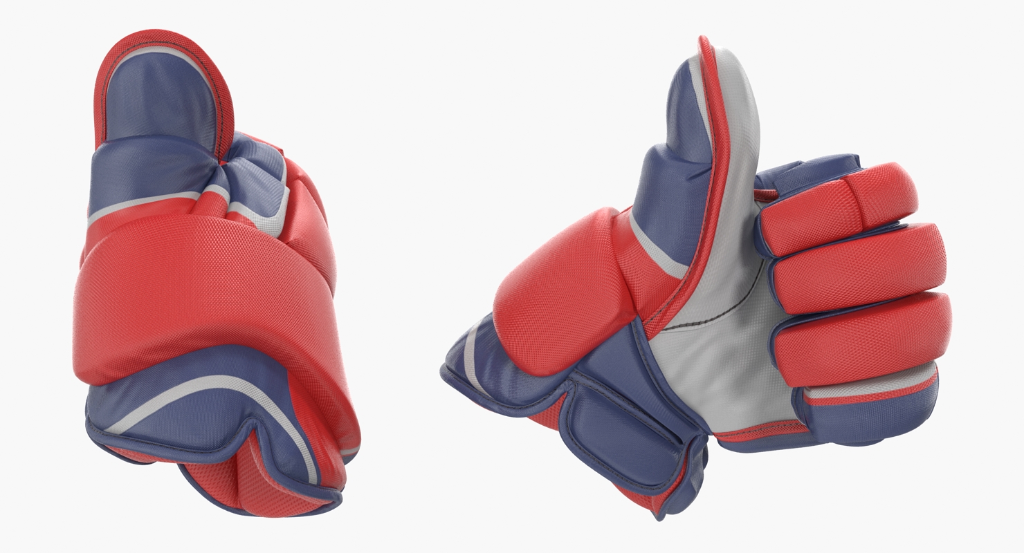 Hockey Gloves Thumb Up Pose 3D